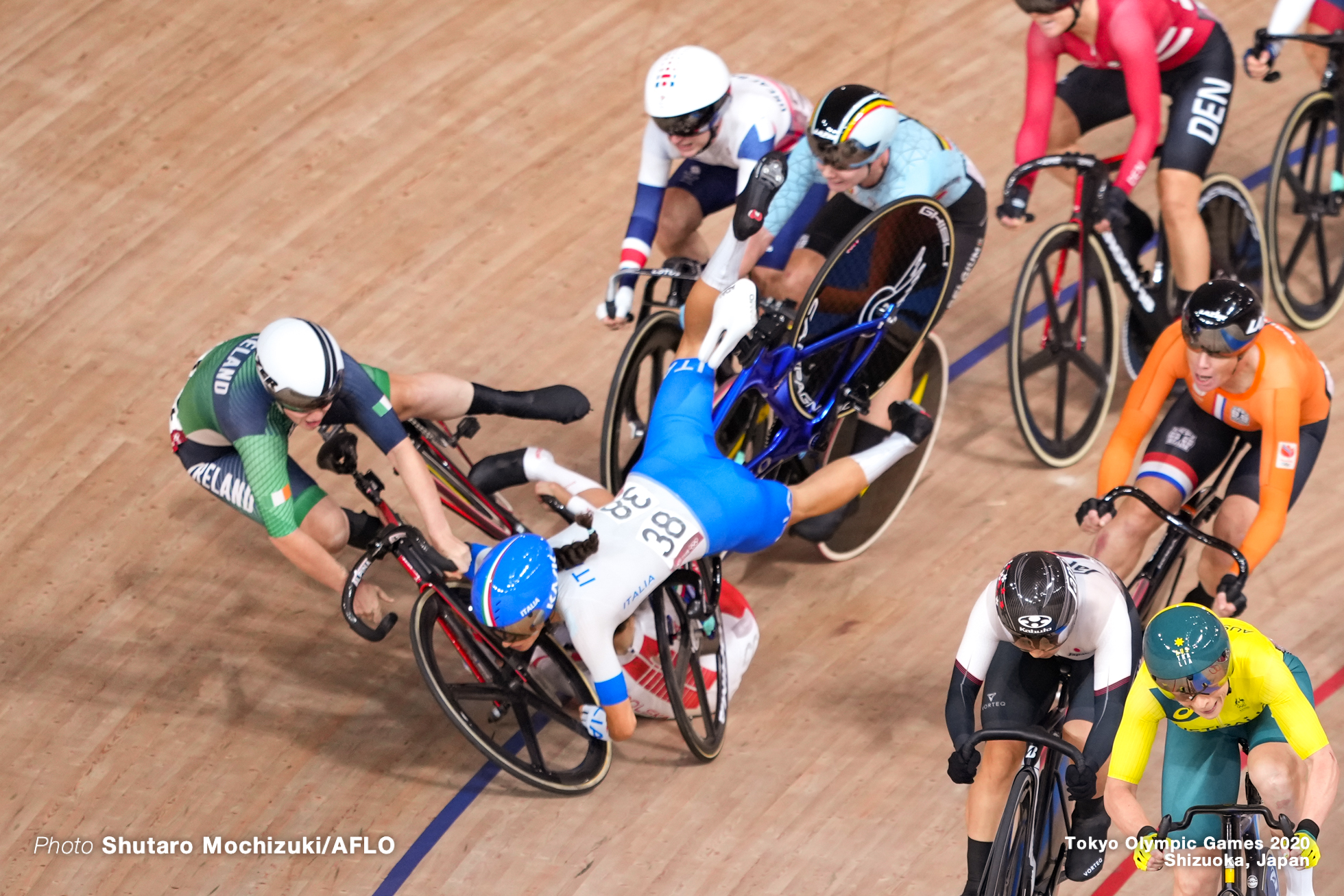 エリサ・バルサモ Elisa Balsamo (ITA), Women's Omnium Scratch Race 1/4 AUGUST 8, 2021 - Cycling : during the Tokyo 2020 Olympic Games at the Izu Velodrome in Shizuoka, Japan. (Photo by Shutaro Mochizuki/AFLO)