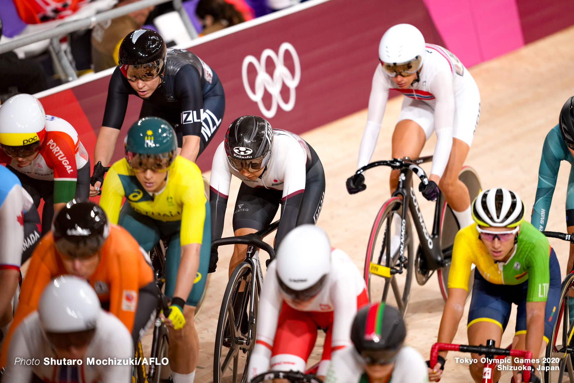 梶原悠未 Yumi Kajihara (JPN), Women's Omnium AUGUST 8, 2021 - Cycling : during the Tokyo 2020 Olympic Games at the Izu Velodrome in Shizuoka, Japan. (Photo by Shutaro Mochizuki/AFLO)