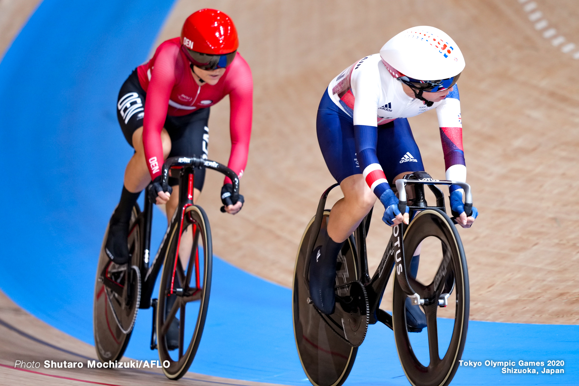 アマリー・ディデリクセン Amalie Dideriksen (DEN), ローラ・ケニー Laura Kenny (GBR), Women's Omnium AUGUST 8, 2021 - Cycling : during the Tokyo 2020 Olympic Games at the Izu Velodrome in Shizuoka, Japan. (Photo by Shutaro Mochizuki/AFLO)