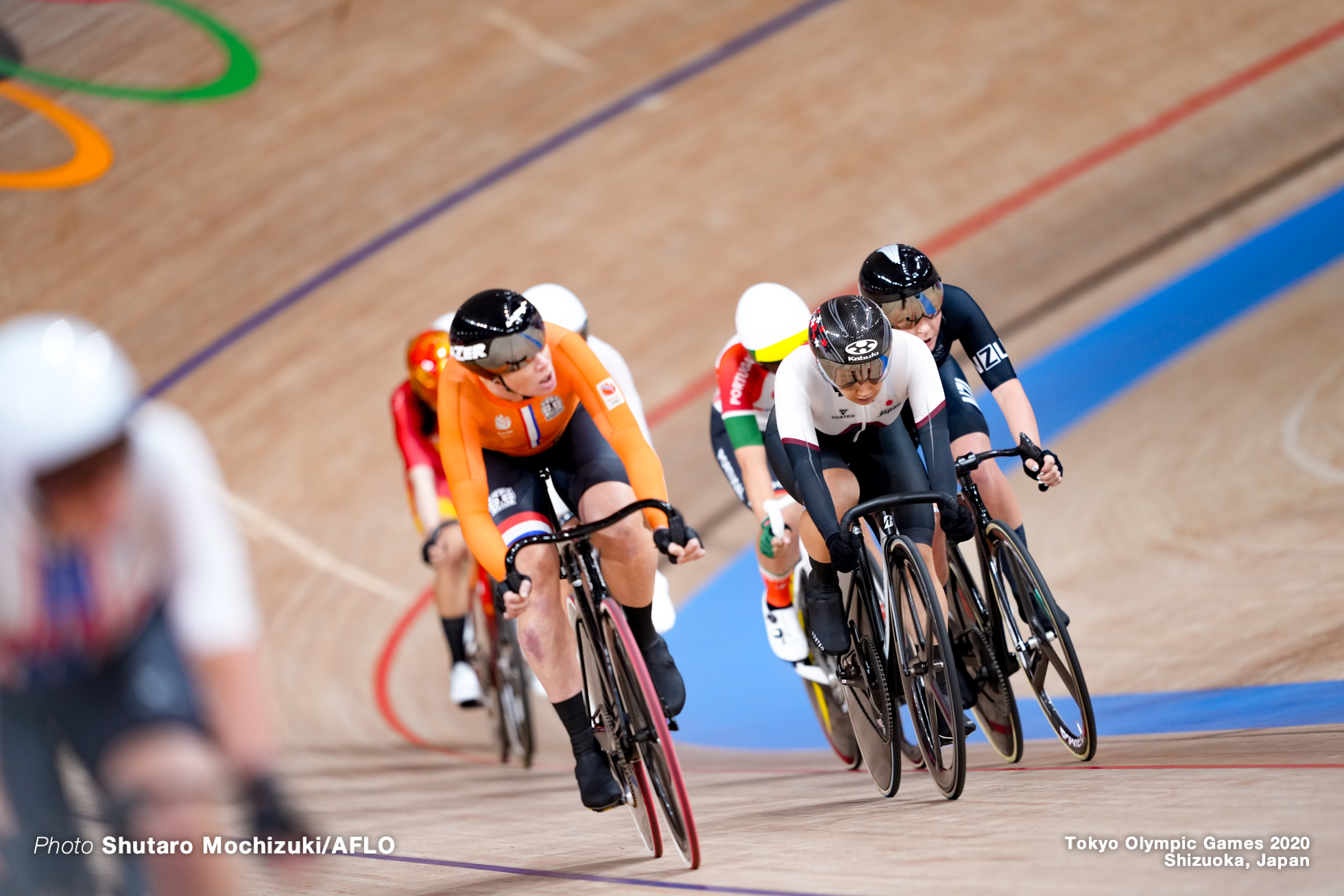 梶原悠未 Yumi Kajihara (JPN), キルステン・ウィルト Kirsten Wild (NED), Women's Omnium AUGUST 8, 2021 - Cycling : during the Tokyo 2020 Olympic Games at the Izu Velodrome in Shizuoka, Japan. (Photo by Shutaro Mochizuki/AFLO)