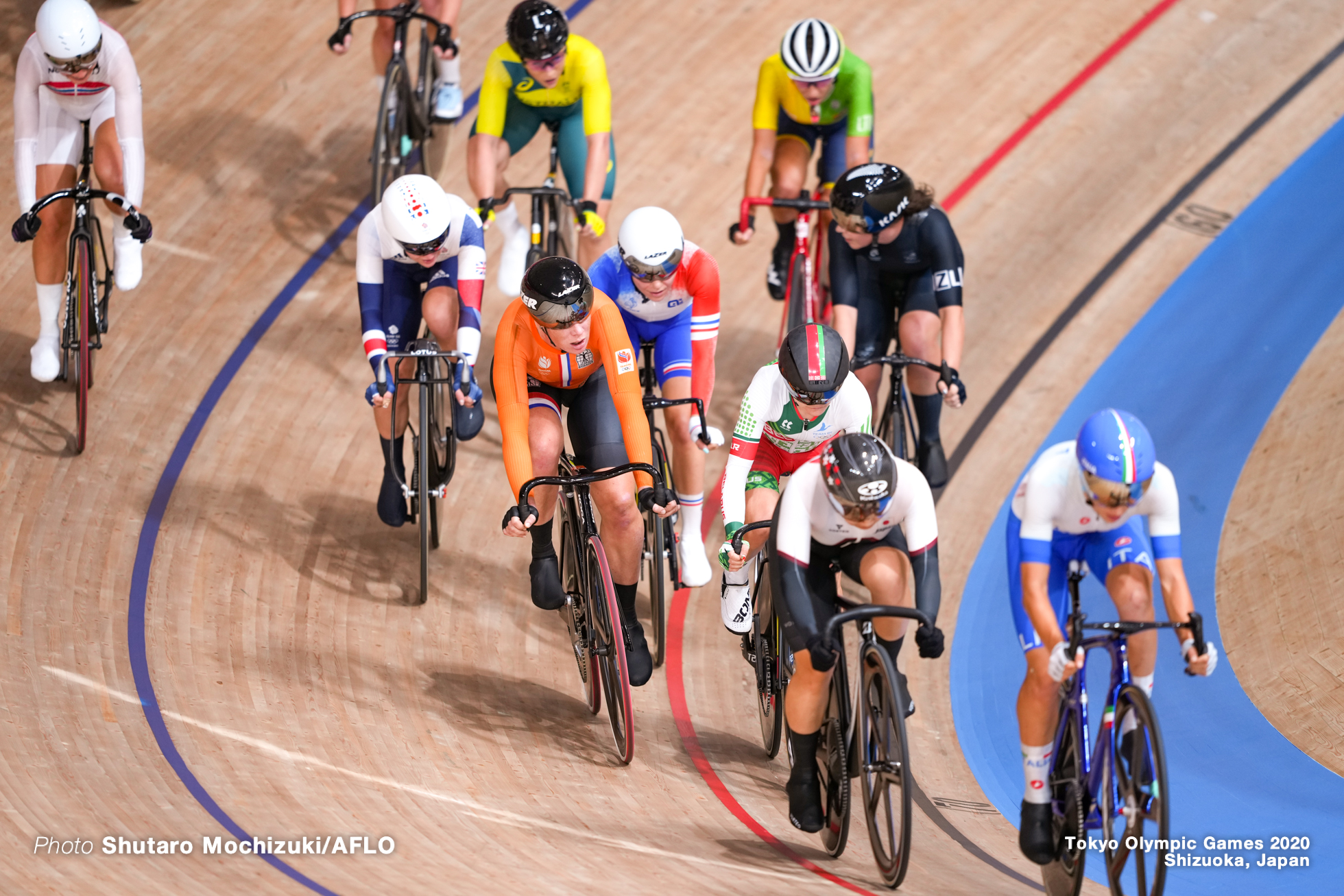 梶原悠未 Yumi Kajihara (JPN), キルステン・ウィルト Kirsten Wild (NED), Women's Omnium AUGUST 8, 2021 - Cycling : during the Tokyo 2020 Olympic Games at the Izu Velodrome in Shizuoka, Japan. (Photo by Shutaro Mochizuki/AFLO)