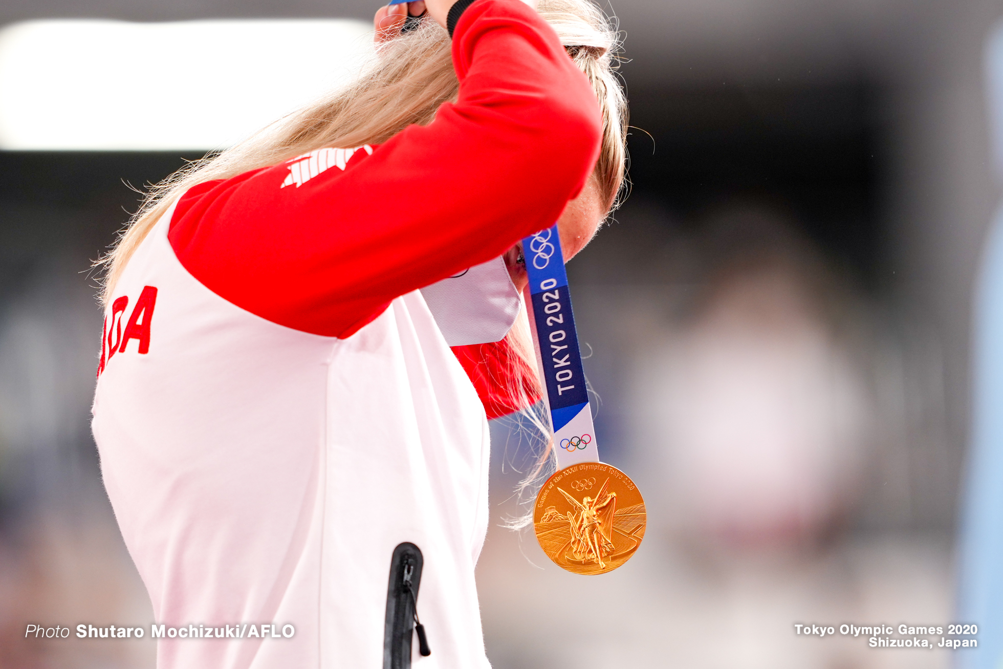 ケルシー・ミシェル Kelsey Mitchell (CAN), Women's Sprint Final AUGUST 8, 2021 - Cycling : during the Tokyo 2020 Olympic Games at the Izu Velodrome in Shizuoka, Japan. (Photo by Shutaro Mochizuki/AFLO)