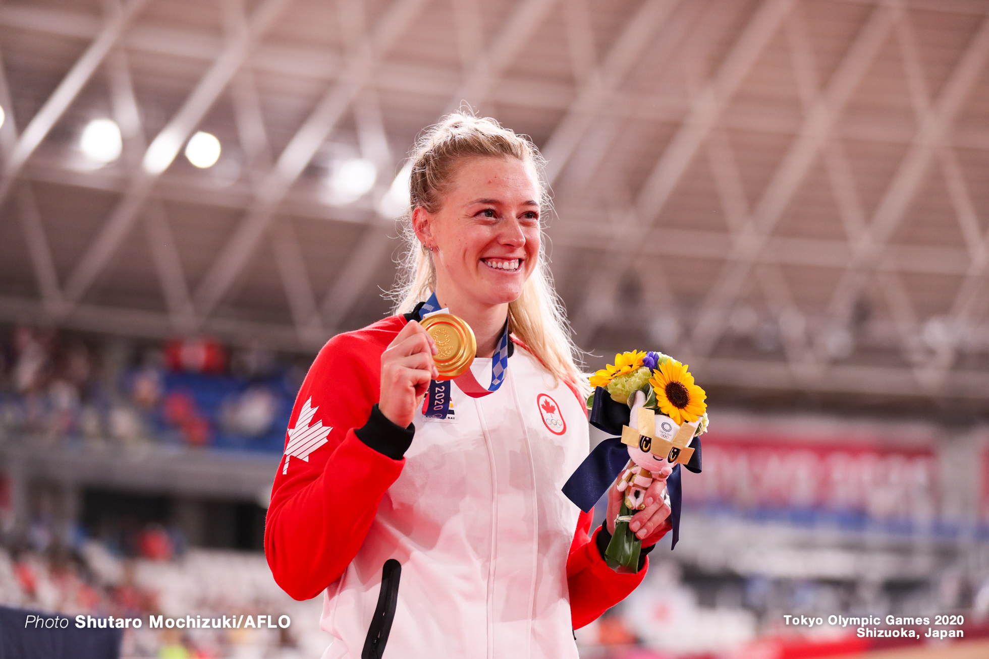 ケルシー・ミシェル Kelsey Mitchell (CAN), Women's Sprint Final AUGUST 8, 2021 - Cycling : during the Tokyo 2020 Olympic Games at the Izu Velodrome in Shizuoka, Japan. (Photo by Shutaro Mochizuki/AFLO)