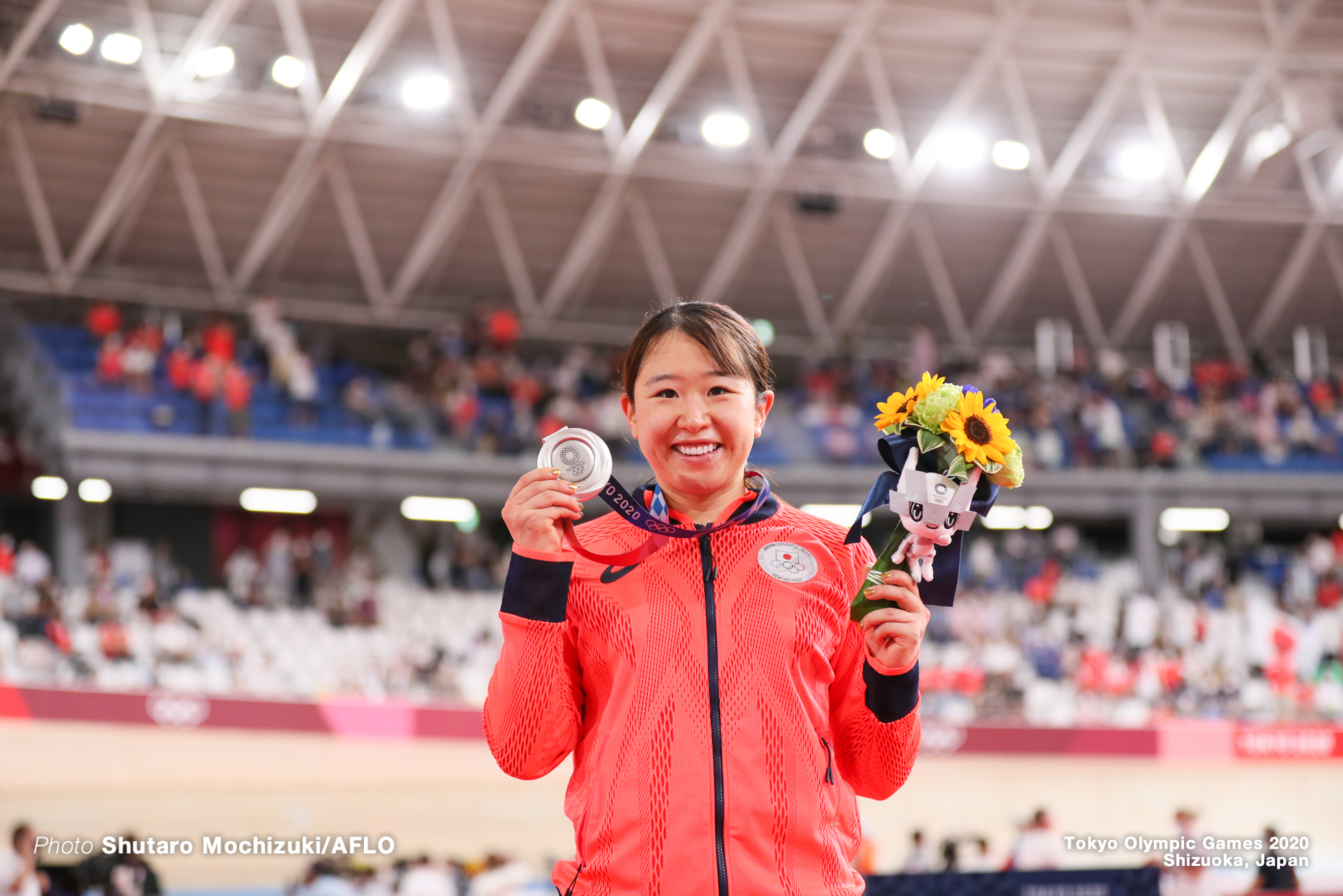 梶原悠未 Yumi Kajihara (JPN), Women's Omnium AUGUST 8, 2021 - Cycling : during the Tokyo 2020 Olympic Games at the Izu Velodrome in Shizuoka, Japan. (Photo by Shutaro Mochizuki/AFLO)