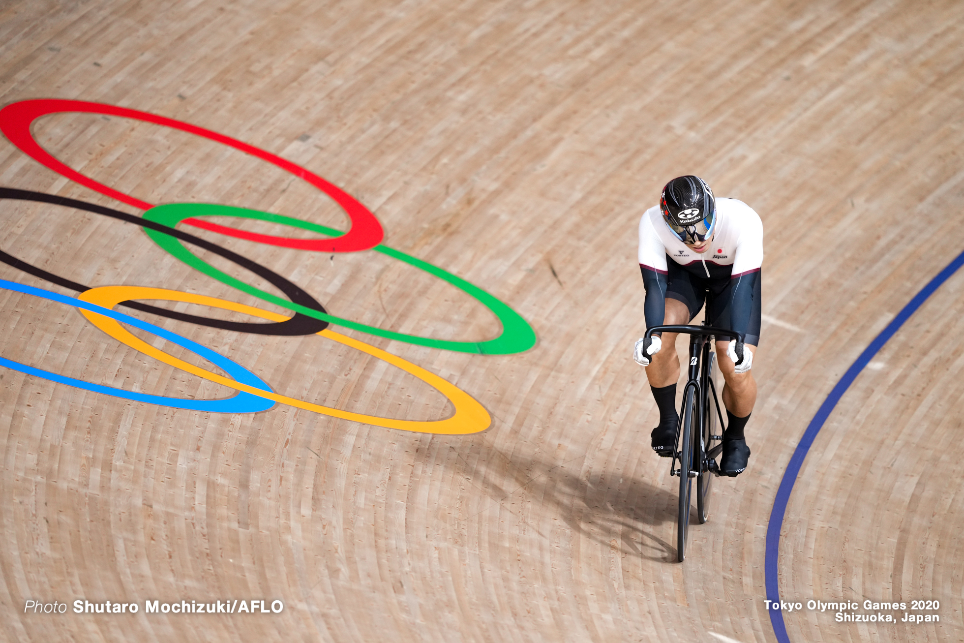 新田祐大 Yudai Nitta (JPN), Men's Keirin Quarter-Final AUGUST 8, 2021 - Cycling : during the Tokyo 2020 Olympic Games at the Izu Velodrome in Shizuoka, Japan. (Photo by Shutaro Mochizuki/AFLO)