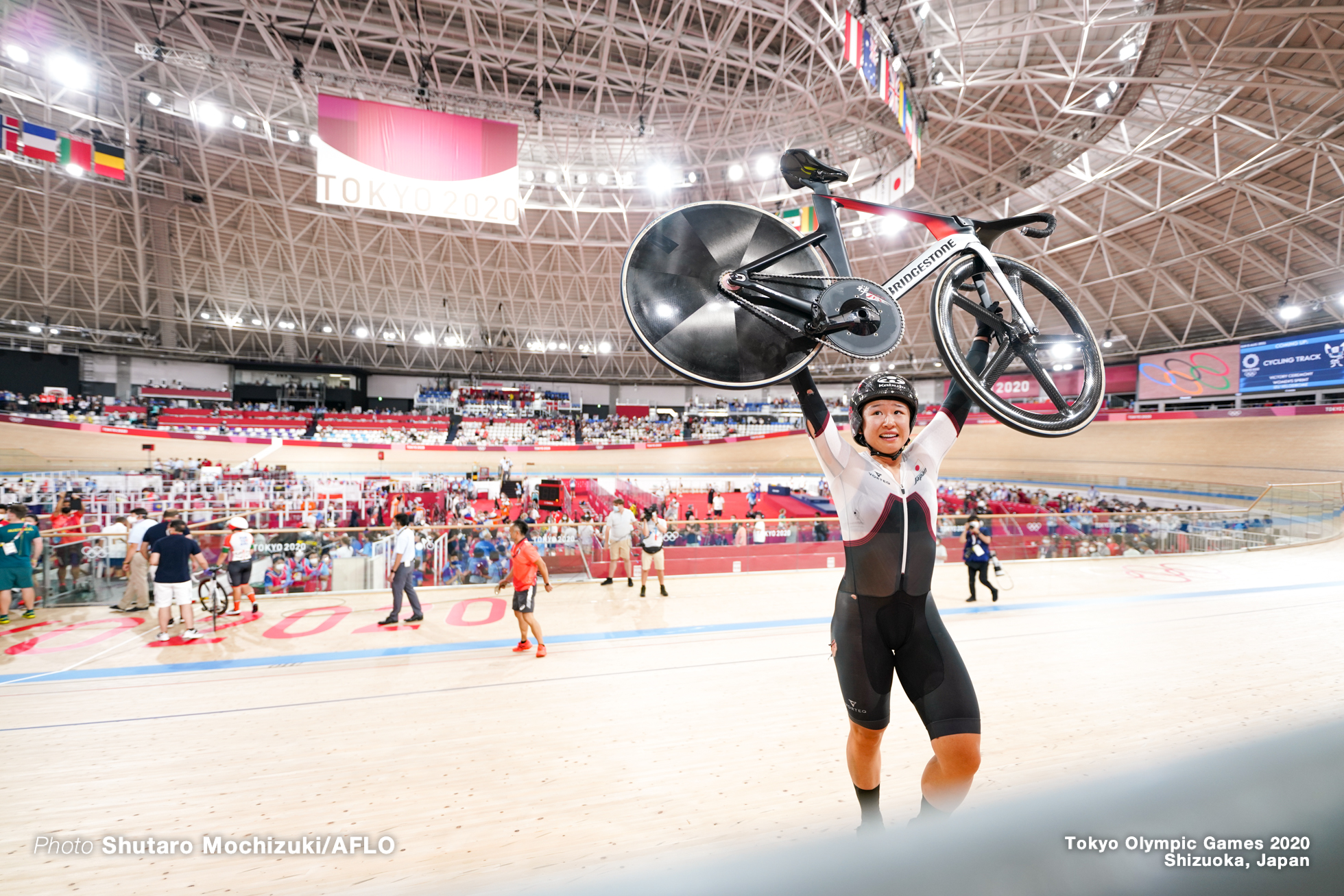 梶原悠未 Yumi Kajihara (JPN), Women's Omnium AUGUST 8, 2021 - Cycling : during the Tokyo 2020 Olympic Games at the Izu Velodrome in Shizuoka, Japan. (Photo by Shutaro Mochizuki/AFLO)