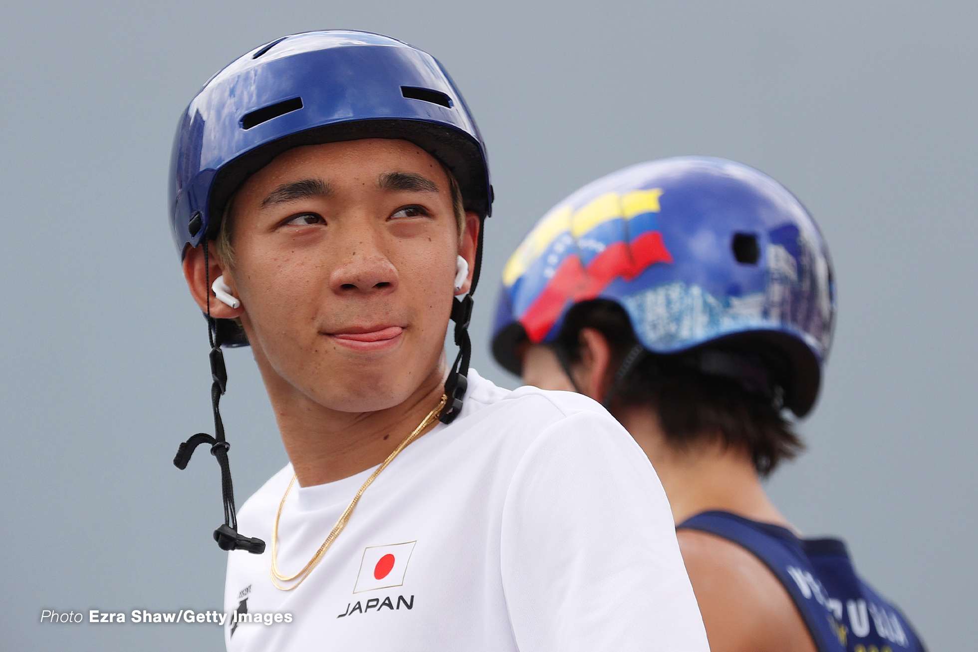 TOKYO, JAPAN - JULY 31: Rim Nakamura of Japanprepares for the race prior to the Men's BMX Freestyle seeding event on day eight of the Tokyo 2020 Olympic Games at Ariake Urban Sports Park on July 31, 2021 in Tokyo, Japan. (Photo by Ezra Shaw/Getty Images)