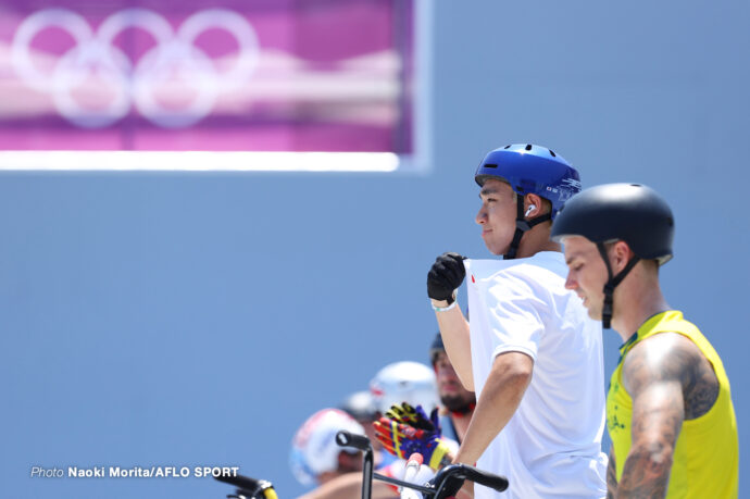 中村輪夢/Rim Nakamura (JPN), AUGUST 1, 2021 - Cycling : BMX Freestyle Men's Park Final during the Tokyo 2020 Olympic Games at the Ariake Urban Sports Park in Tokyo, Japan. (Photo by Naoki Morita/AFLO SPORT)