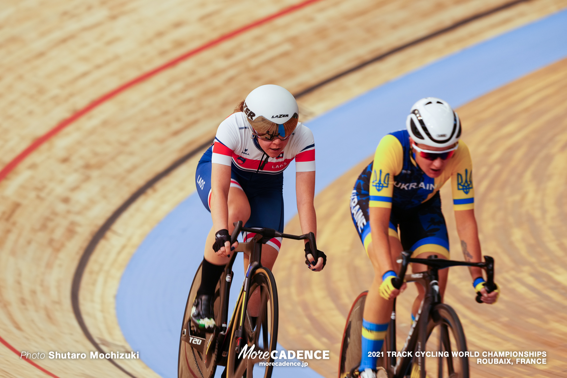 Women's Omnium Qualifying Heat 1 / 2021 Track Cycling World Championships, Roubaix, CAUCHOIS Fanny（LAO）, SOLOVEI Ganna（UKR）