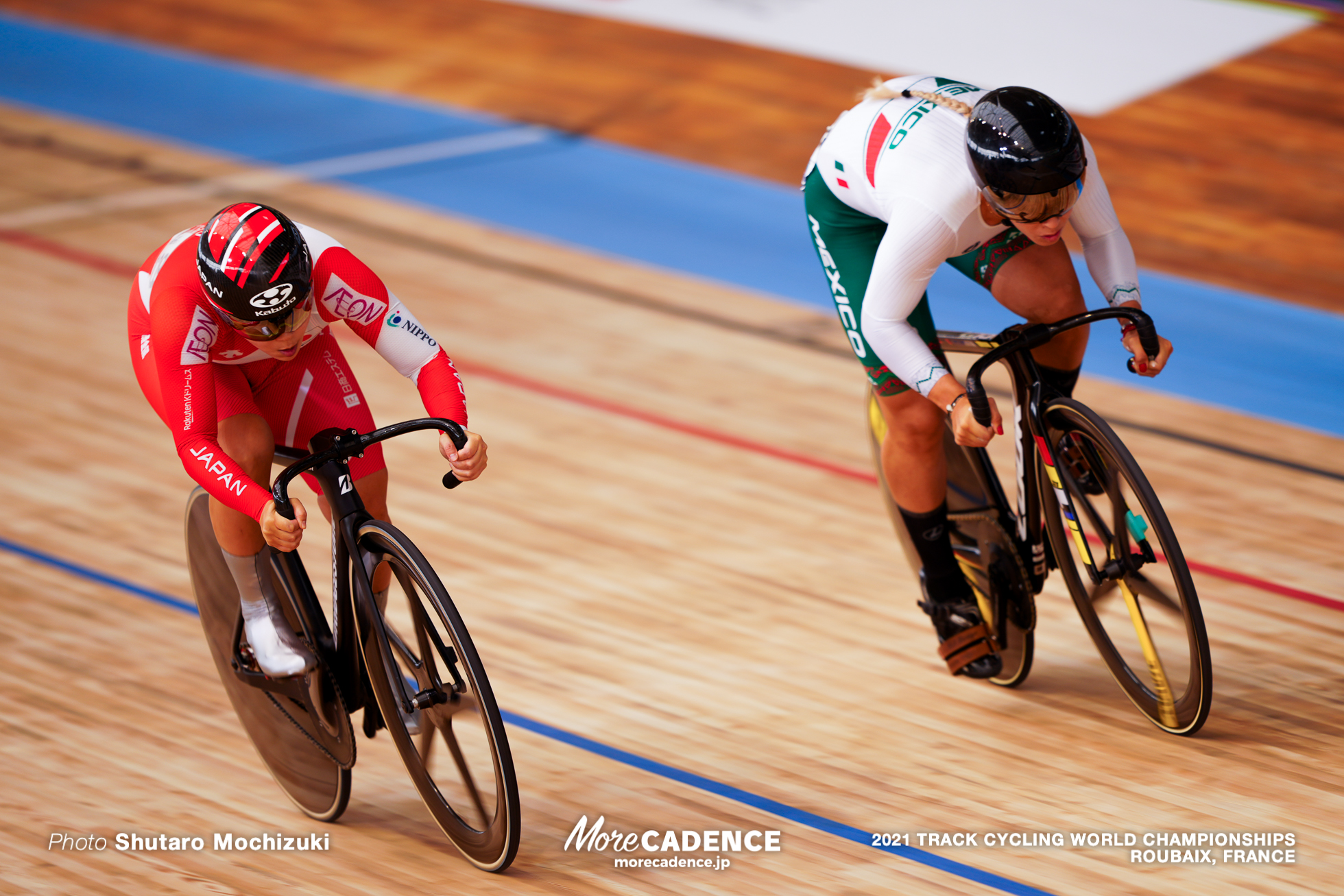 Women's Sprint 1/16 Finals / 2021 Track Cycling World Championships, Roubaix, UMEKAWA Fuko（JPN）梅川風子, VERDUGO OSUNA Yuli（MEX）ユリ・ベルドゥゴ