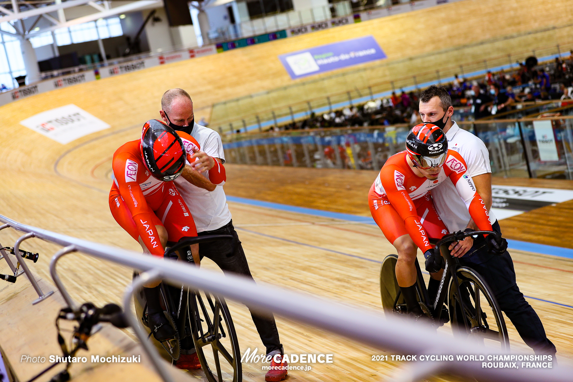 Men's Sprint 1/16 Finals / 2021 Track Cycling World Championships, Roubaix, TERASAKI Kohei（JPN）寺崎浩平, YAMASAKI Kento（JPN）山﨑賢人