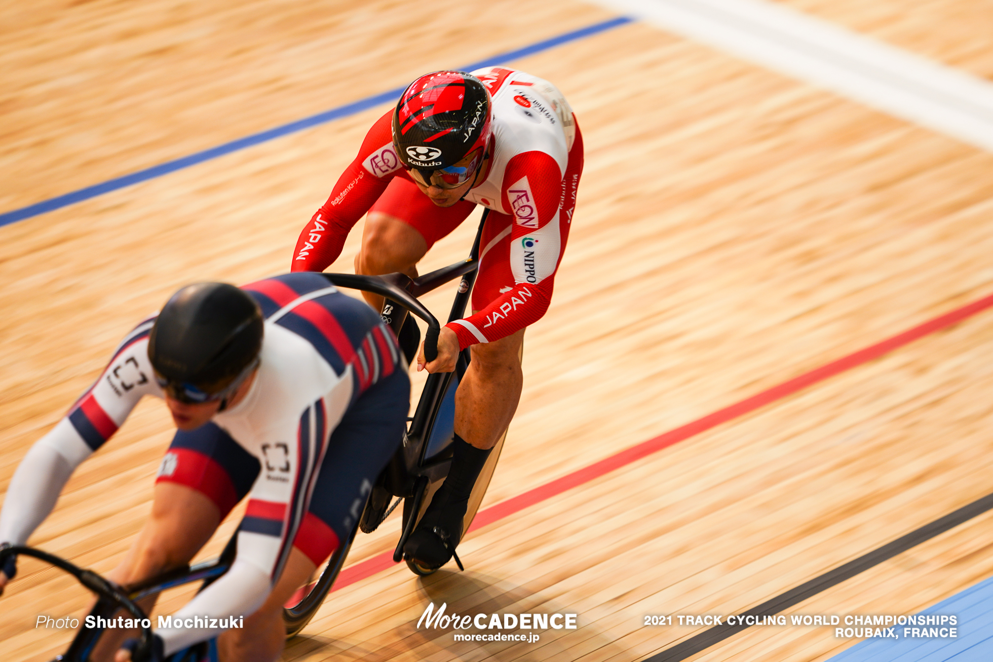 Men's Sprint 1/8 Finals / 2021 Track Cycling World Championships, Roubaix, YAMASAKI Kento（JPN）山﨑賢人, IAKOVLEV Mikhail（RCF）ミクヘイル・イアコフレフ