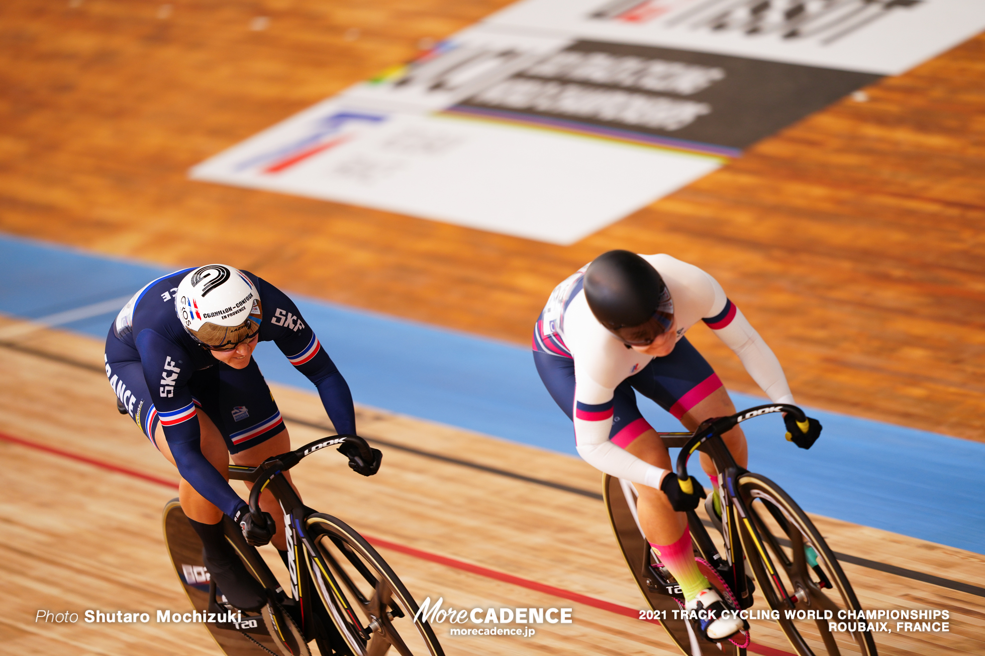 Women's Sprint 1/8 Finals / 2021 Track Cycling World Championships, Roubaix, GROS Mathilde（FRA）マチルド・グロ, VOINOVA Anastasiia（RCF）アナスタシア・ボイノワ