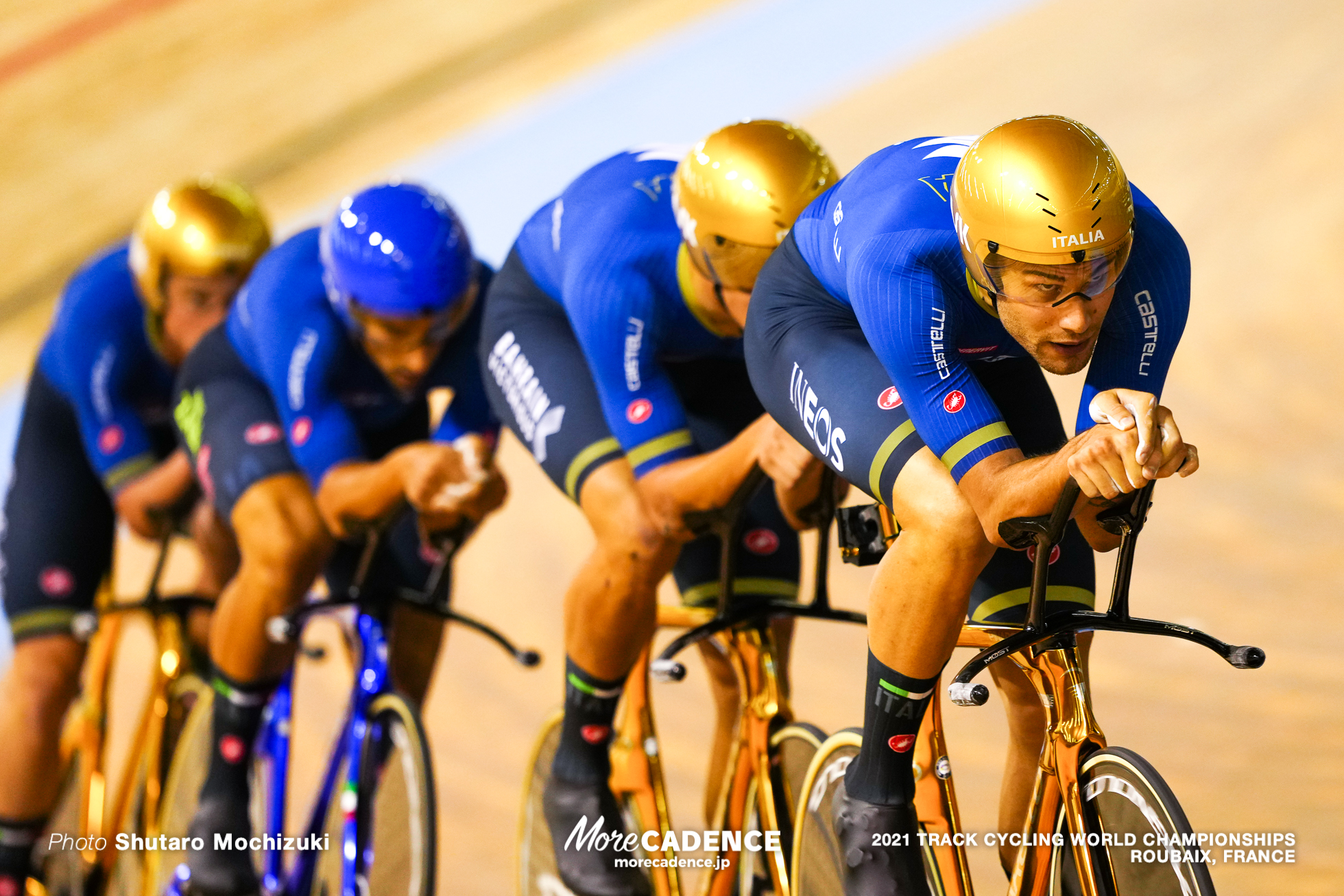 Men's Team Pursuit Qualifying / 2021 Track Cycling World Championships, Roubaix, Consonni Simone（ITA）シモーネ・コンソーニ, Ganna Filippo（ITA）フィリポ・ガンナ, Lamon Francesco（ITA）フランチェスコ・ラモーン, Milan Jonathan（ITA）ジョナサン・ミラン