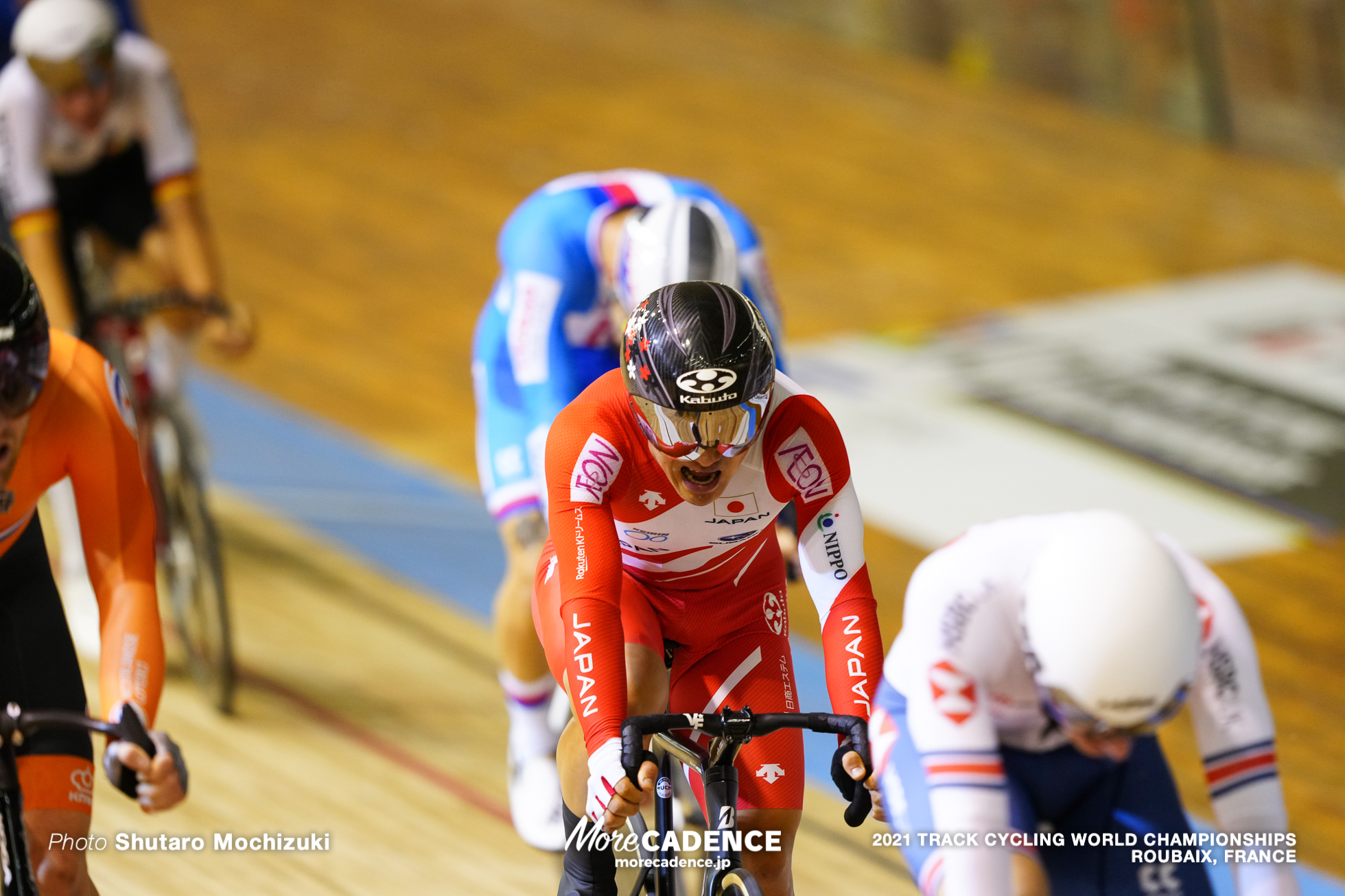 Men's Scratch Race / 2021 Track Cycling World Championships, Roubaix,KUBOKI Kazushige（JPN）窪木一茂