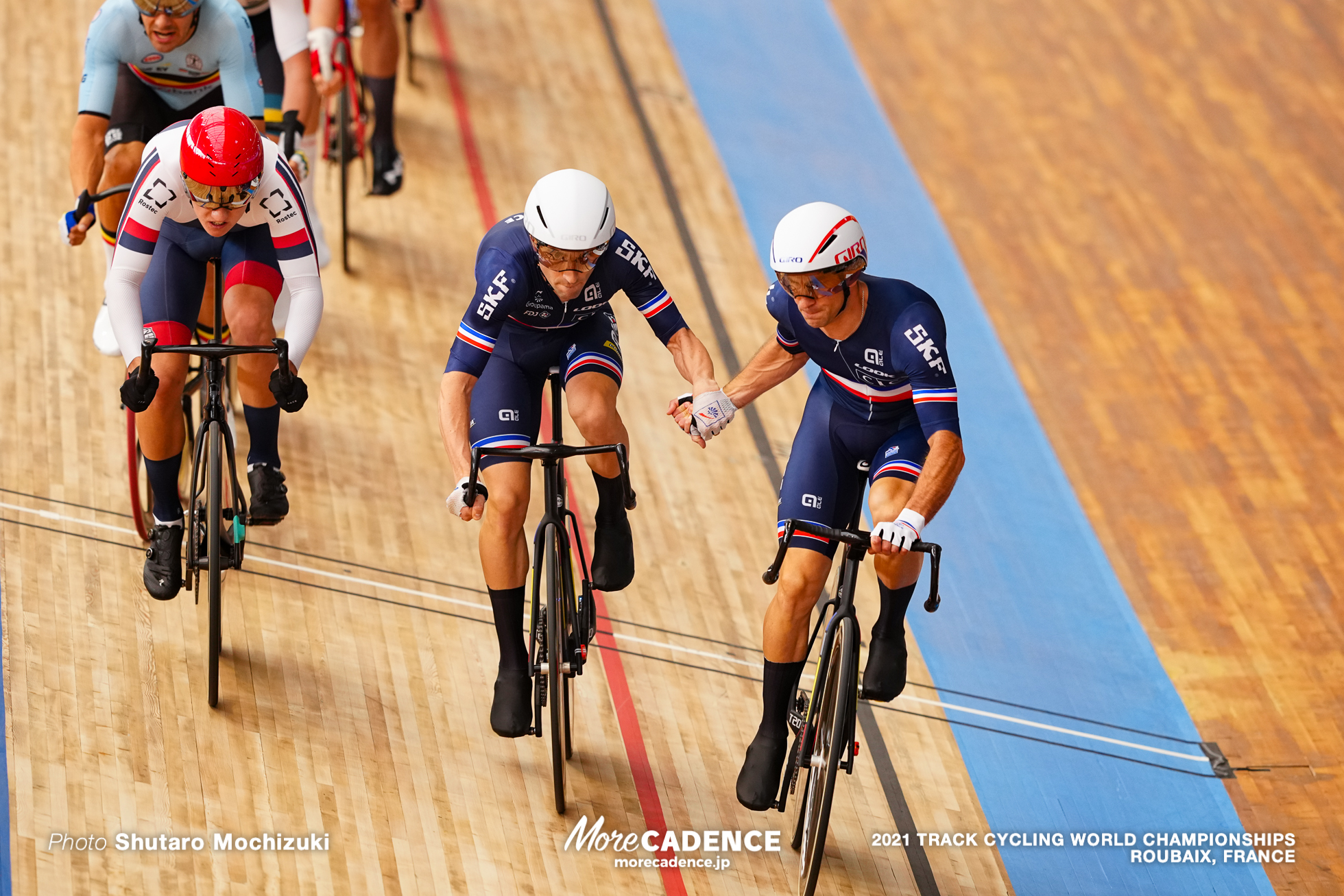 Men's Madison / 2021 Track Cycling World Championships, Roubaix, KNEISKY Morgan（FRA）モルガン・クナイスキー, THOMAS Benjamin（FRA）ベンジャミン・トマ