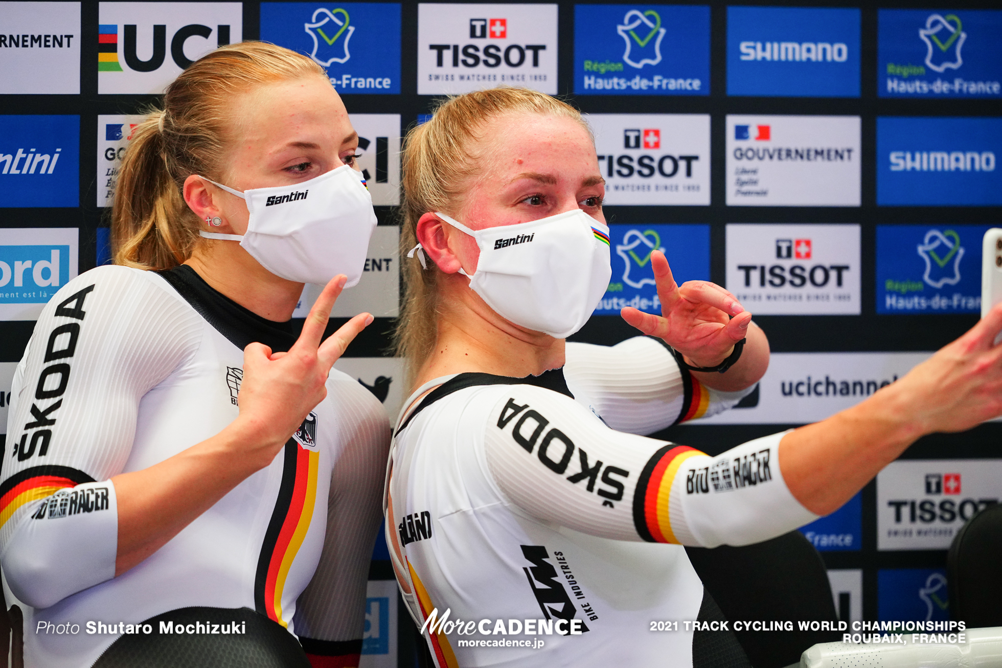 Women's Sprint Podium / 2021 Track Cycling World Championships, Roubaix, FRIEDRICH Lea Sophie（GER）リー ソフィー・フリードリッヒ, HINZE Emma（GER）エマ・ヒンツェ