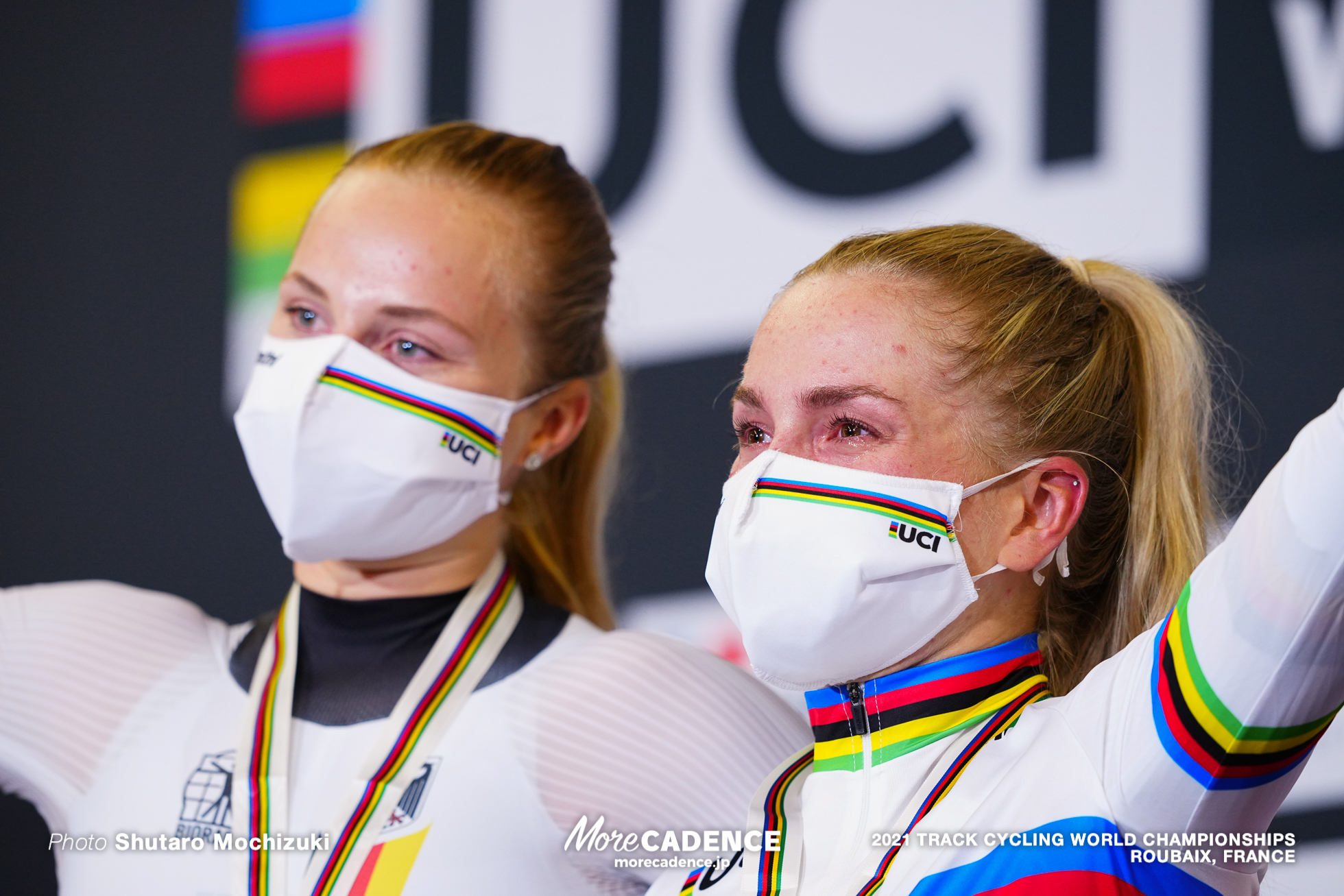 Women's Sprint Podium / 2021 Track Cycling World Championships, Roubaix, FRIEDRICH Lea Sophie（GER）リー ソフィー・フリードリッヒ, HINZE Emma（GER）エマ・ヒンツェ