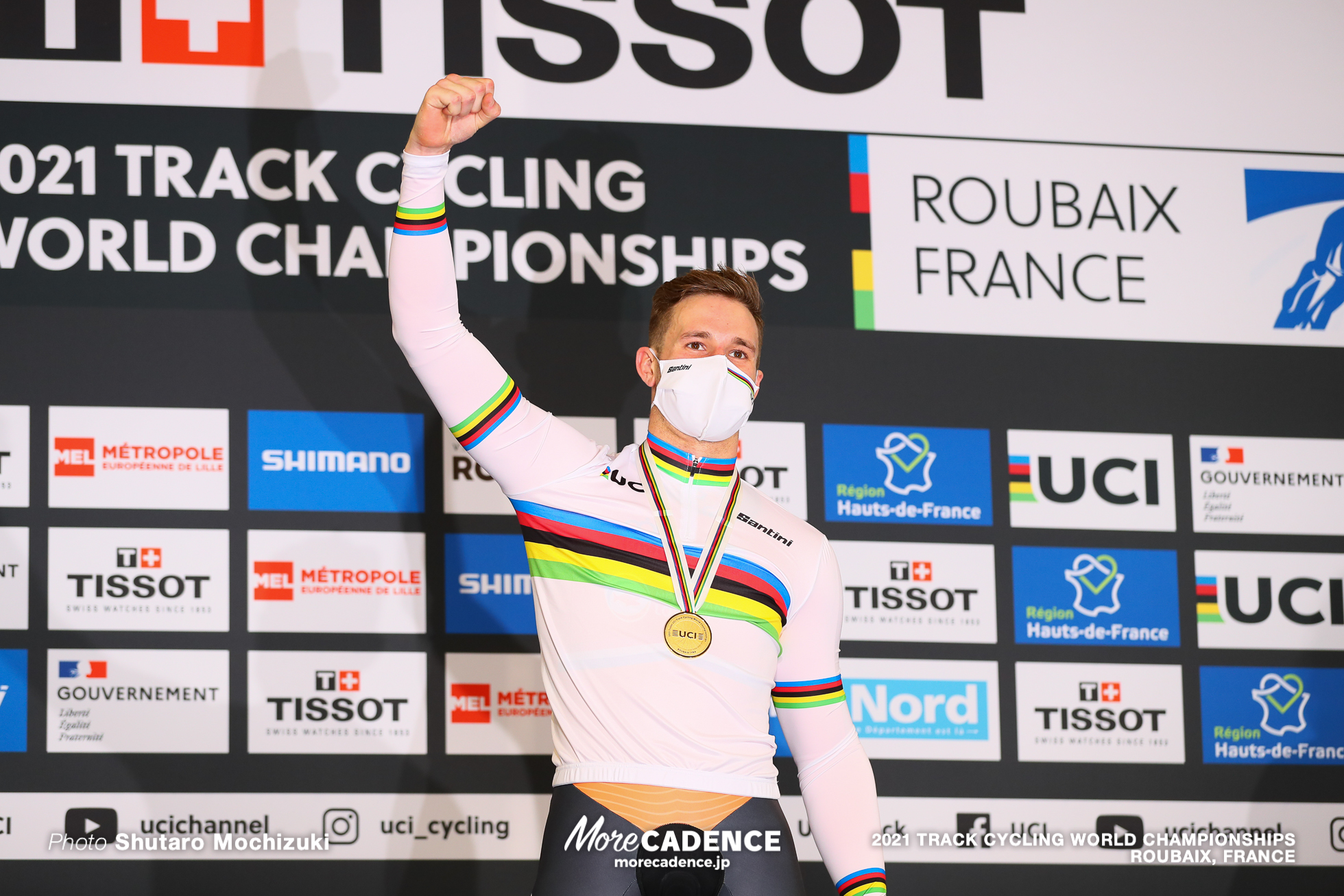 Men's Keirin Podium / 2021 Track Cycling World Championships, Roubaix, LAVREYSEN Harrie（NED）ハリー・ラブレイセン