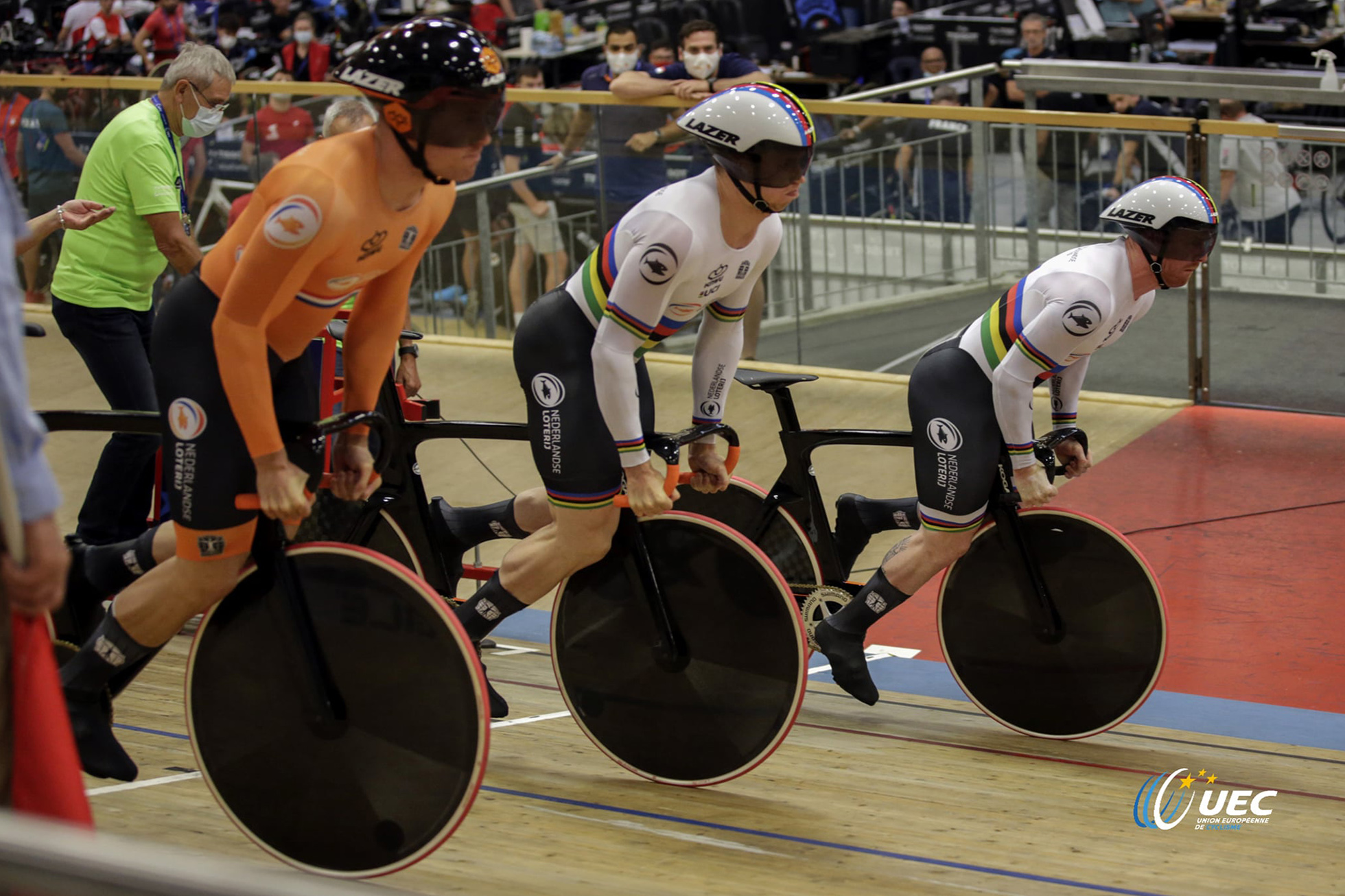 Men's Team Sprint 2021 UEC Track Championships,ジェフェリー・ホーフラント,ハリー・ラブレイセン,ロイ・バンデンバーグ