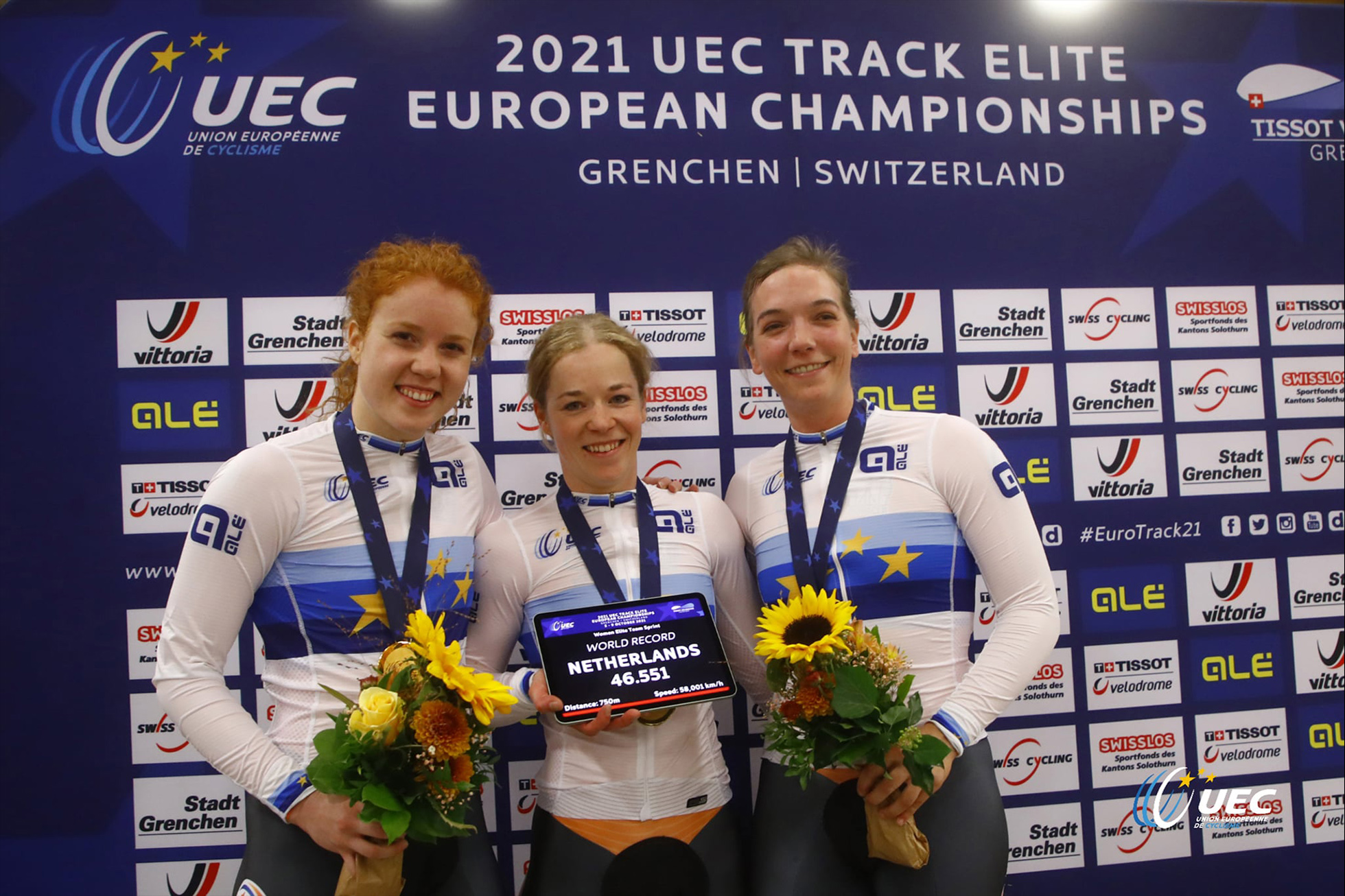 Women's Team Sprint 2021 UEC Track Championships,シェーン・ブラスペニンクス,キーラ・ランベリンク,ヘッティ・ファンデヴォウ