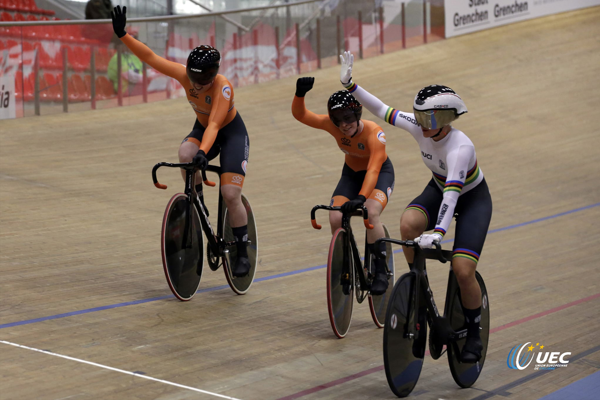 Women's Team Sprint 2021 UEC Track Championships,シェーン・ブラスペニンクス,キーラ・ランベリンク,ヘッティ・ファンデヴォウ