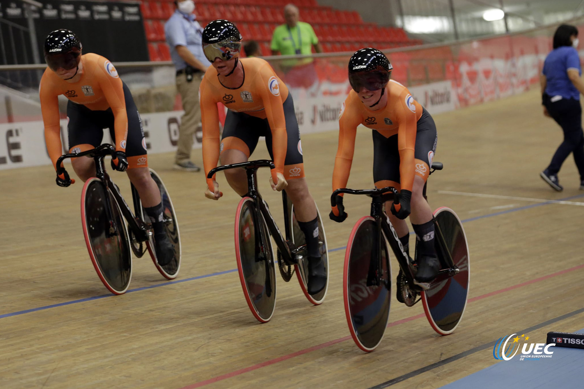 Women's Team Sprint 2021 UEC Track Championships,シェーン・ブラスペニンクス,キーラ・ランベリンク,ヘッティ・ファンデヴォウ