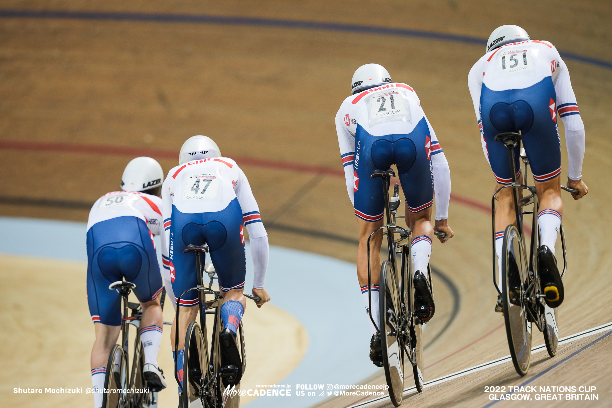 イーサン・バーノン VERNON Ethan, オリバー・ウッド WOOD Oliver, リース・ブリットン BRITTON Rhys, チャーリー・タンフィールド TANFIELD Charlie, GBR - Great Britain 1,Men's Team Pursuit, 2022 Track Nations Cup, Glasgow, Great Britain