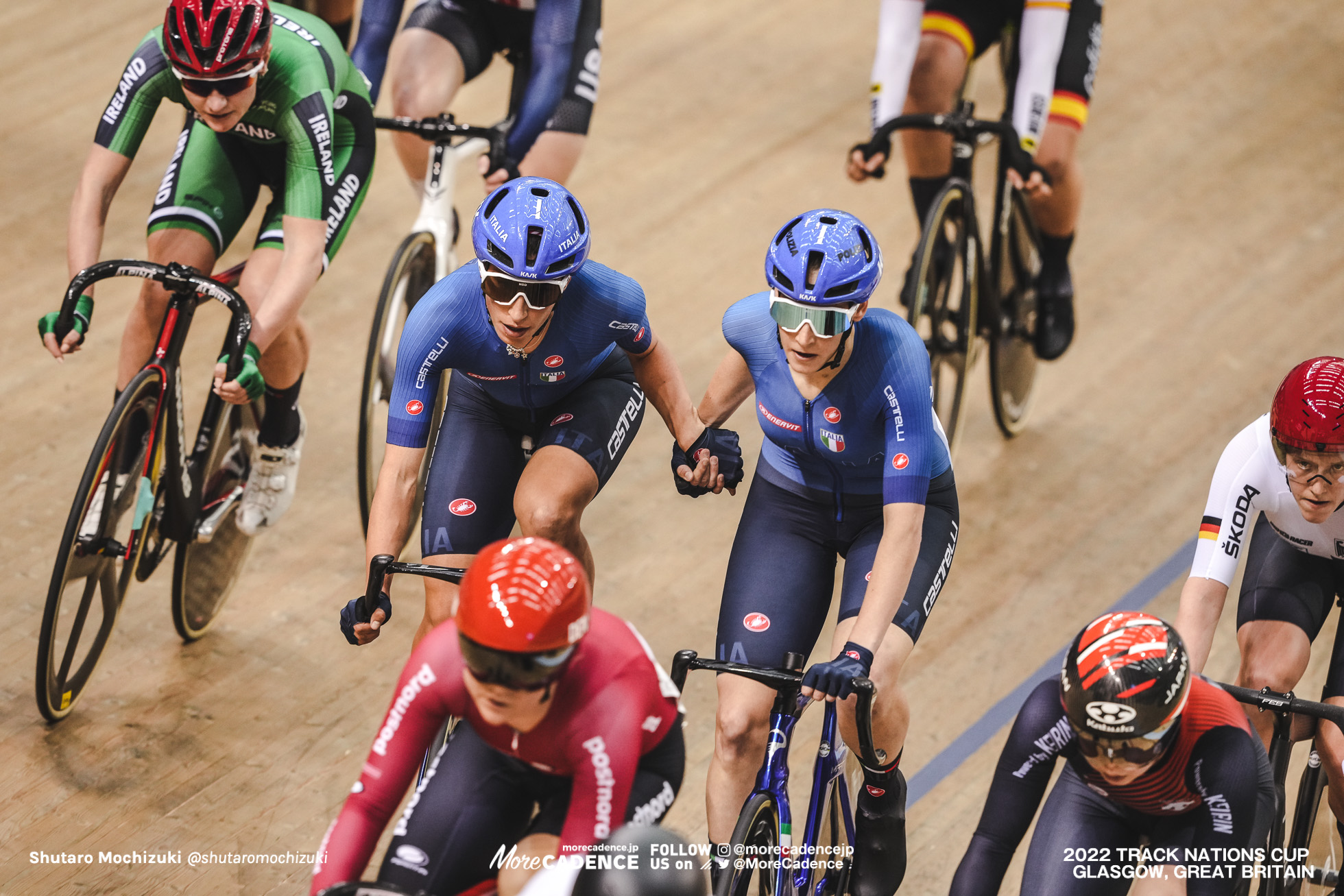 エリサ・バルサモ BALSAMO Elisa, ヴィットーリア・グアッツィーニ GUAZZINI Vittoria, ITA - Italy, Women's Madison, 2022 Track Nations Cup, Glasgow, Great Britain