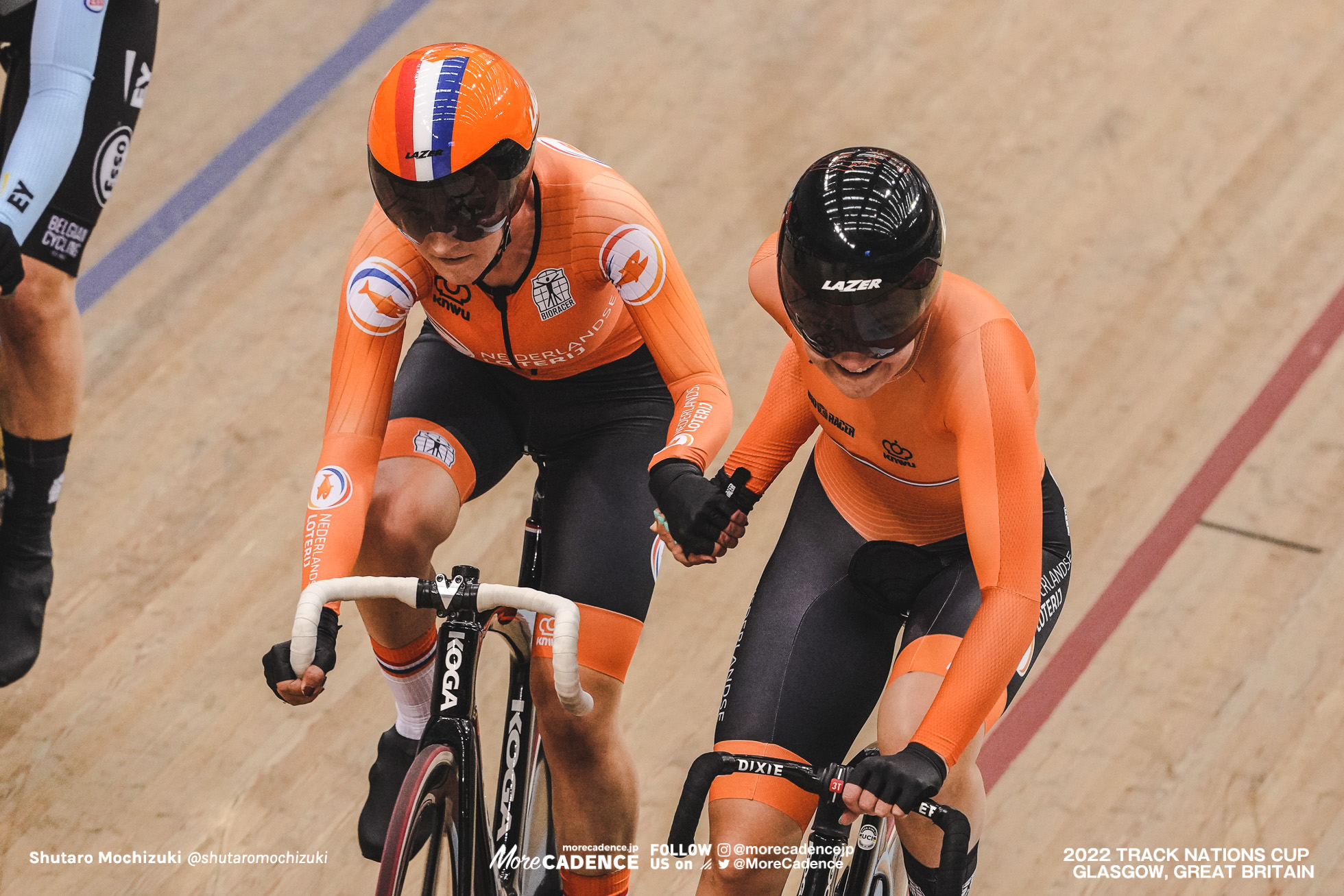 マイケ・ファンデルドゥイン van der DUIN Maike, マリット・ライマーカス RAAIJMAKERS Marit, NED - Netherlands, Women's Madison, 2022 Track Nations Cup, Glasgow, Great Britain