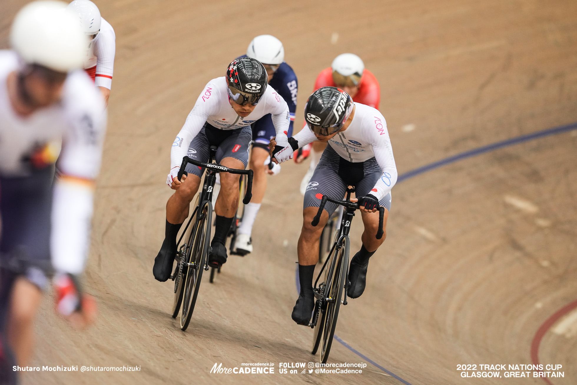 窪木一茂 KUBOKI Kazushige, 今村駿介 IMAMURA Shunsuke, JPN - Japan, Men's Madison, 2022 Track Nations Cup, Glasgow, Great Britain