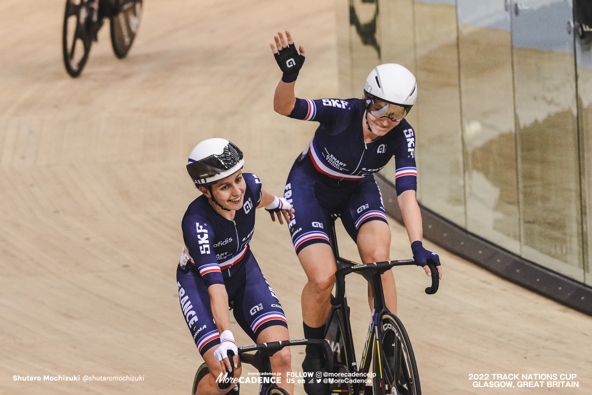 マリオン・ボラス BORRAS Marion, バレンタイン・フォルタン FORTIN Valentine, FRA - France, Women's Madison, 2022 Track Nations Cup, Glasgow, Great Britain