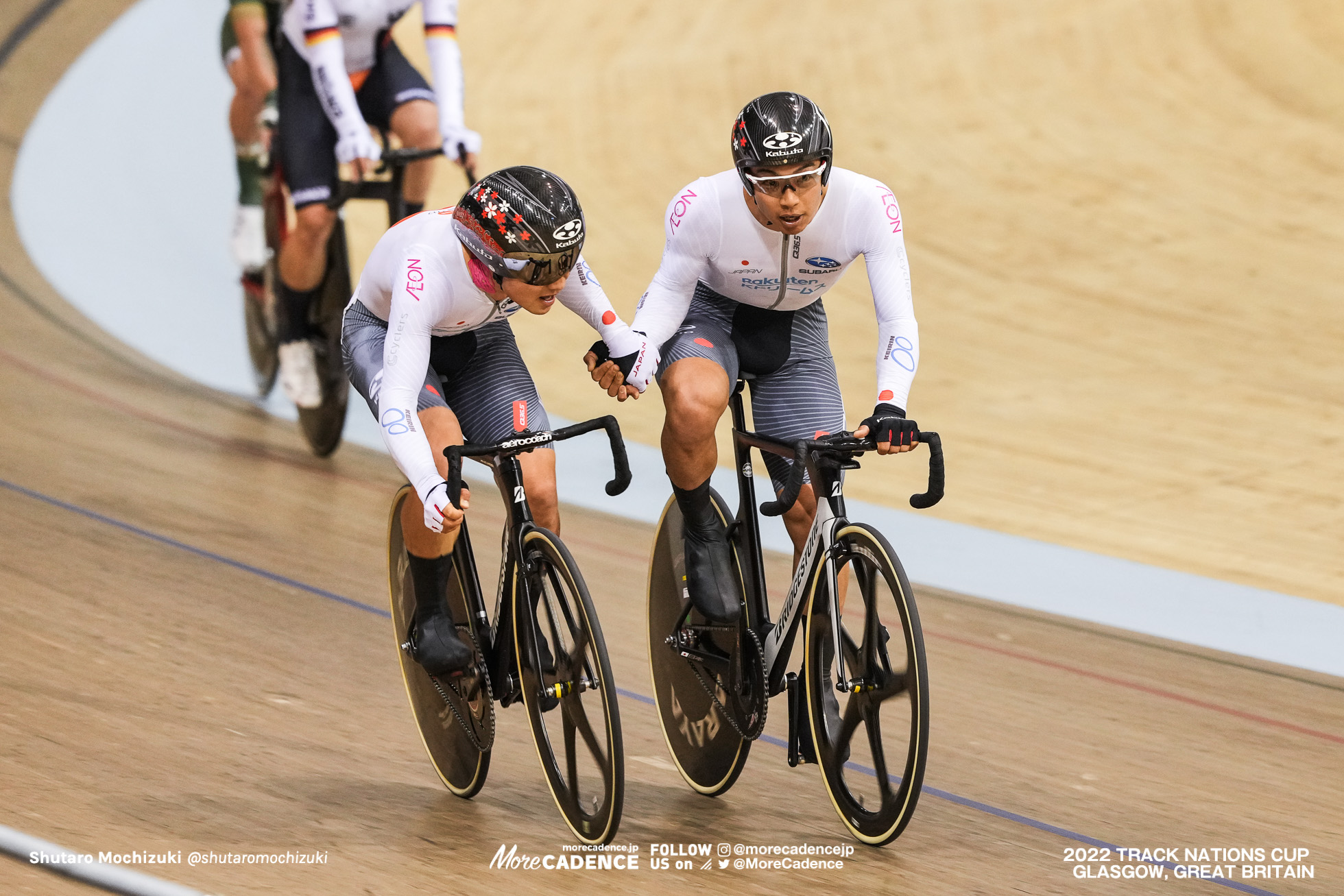 窪木一茂 KUBOKI Kazushige, 今村駿介 IMAMURA Shunsuke, JPN - Japan, Men's Madison, 2022 Track Nations Cup, Glasgow, Great Britain