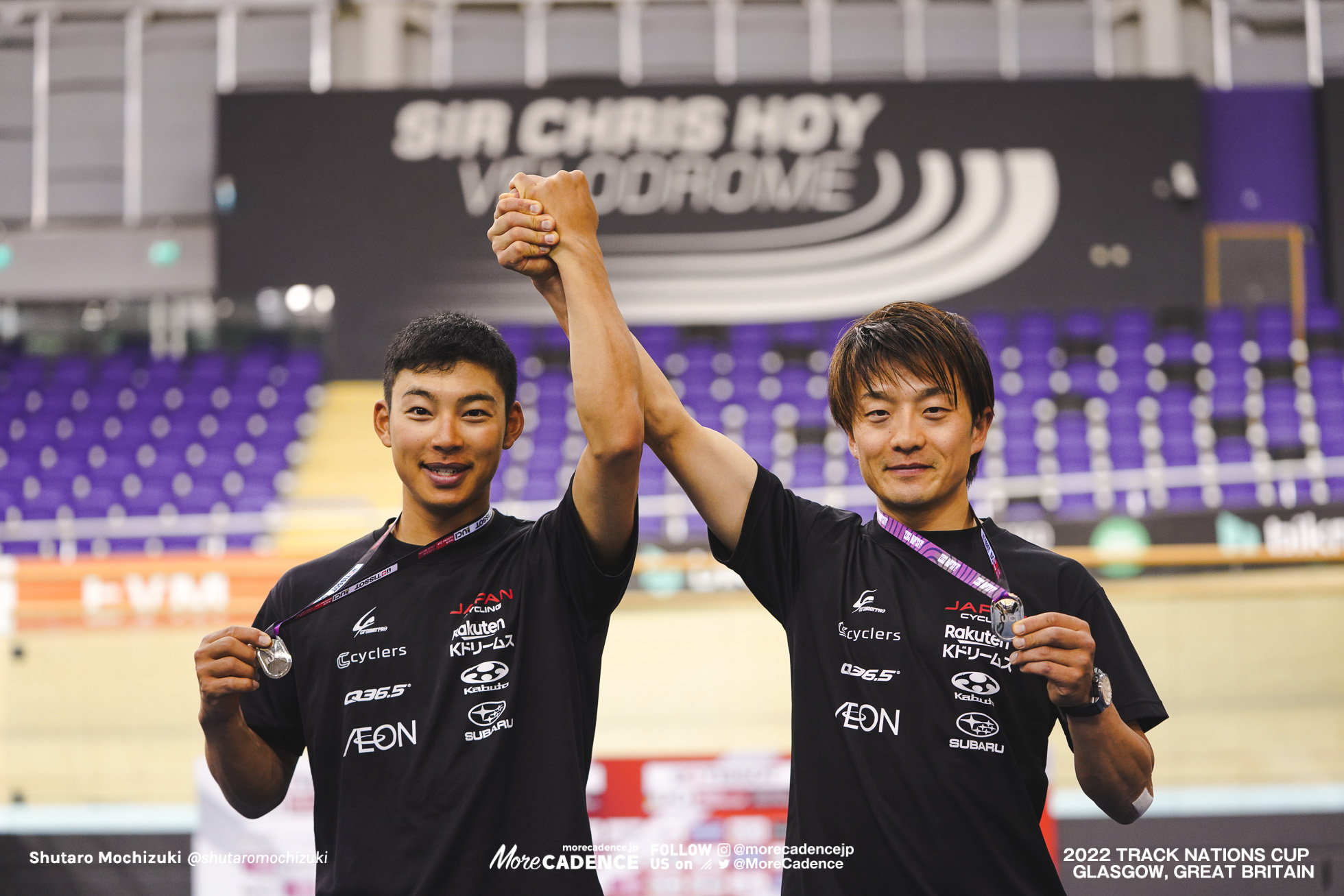 窪木一茂 KUBOKI Kazushige, 今村駿介 IMAMURA Shunsuke, JPN - Japan, Men's Madison, 2022 Track Nations Cup, Glasgow, Great Britain