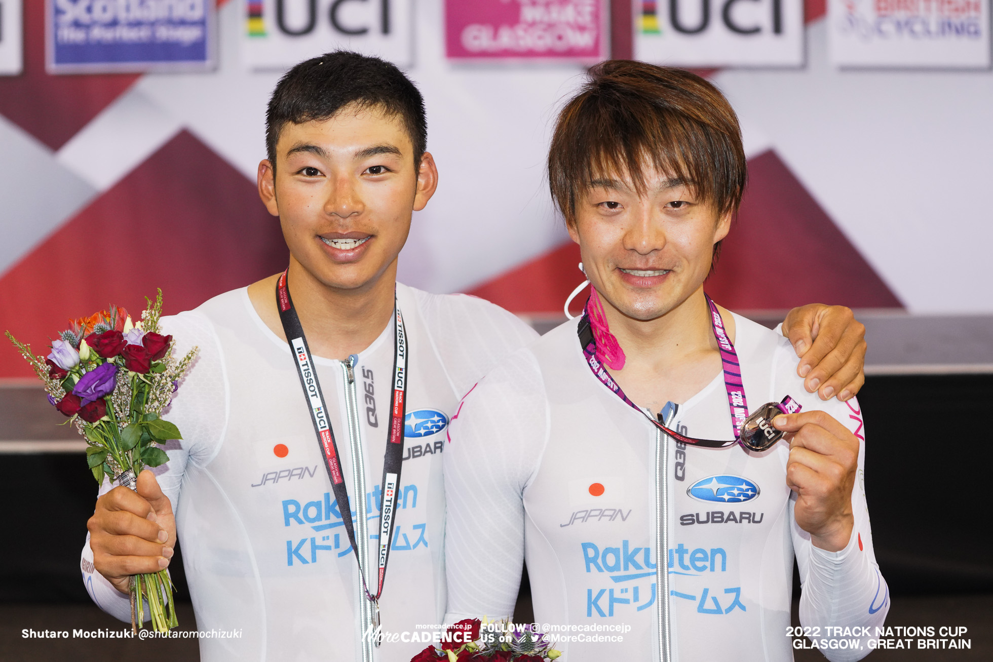 窪木一茂 KUBOKI Kazushige, 今村駿介 IMAMURA Shunsuke, JPN - Japan, Men's Madison, 2022 Track Nations Cup, Glasgow, Great Britain