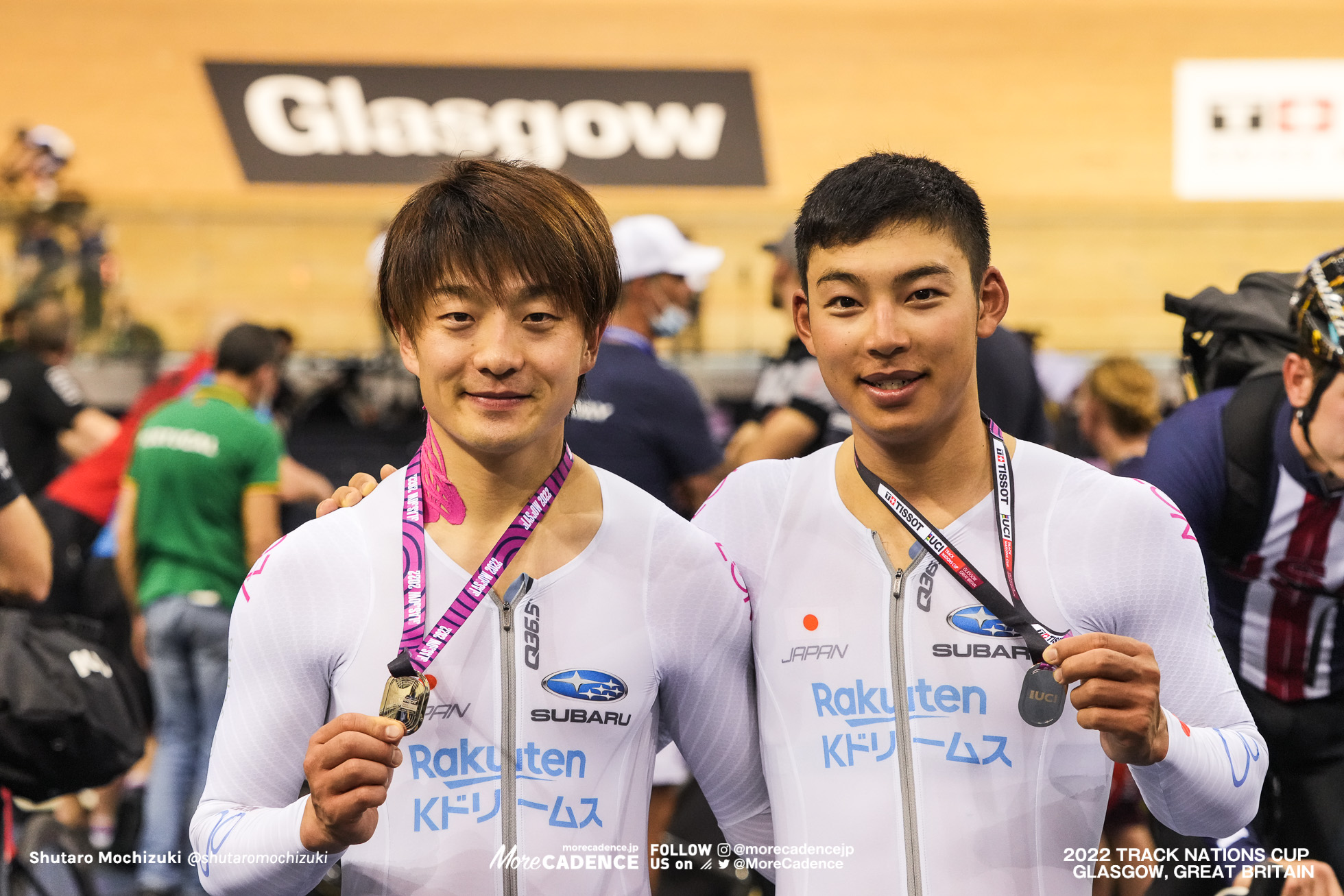 窪木一茂 KUBOKI Kazushige, 今村駿介 IMAMURA Shunsuke, JPN - Japan, Men's Madison, 2022 Track Nations Cup, Glasgow, Great Britain