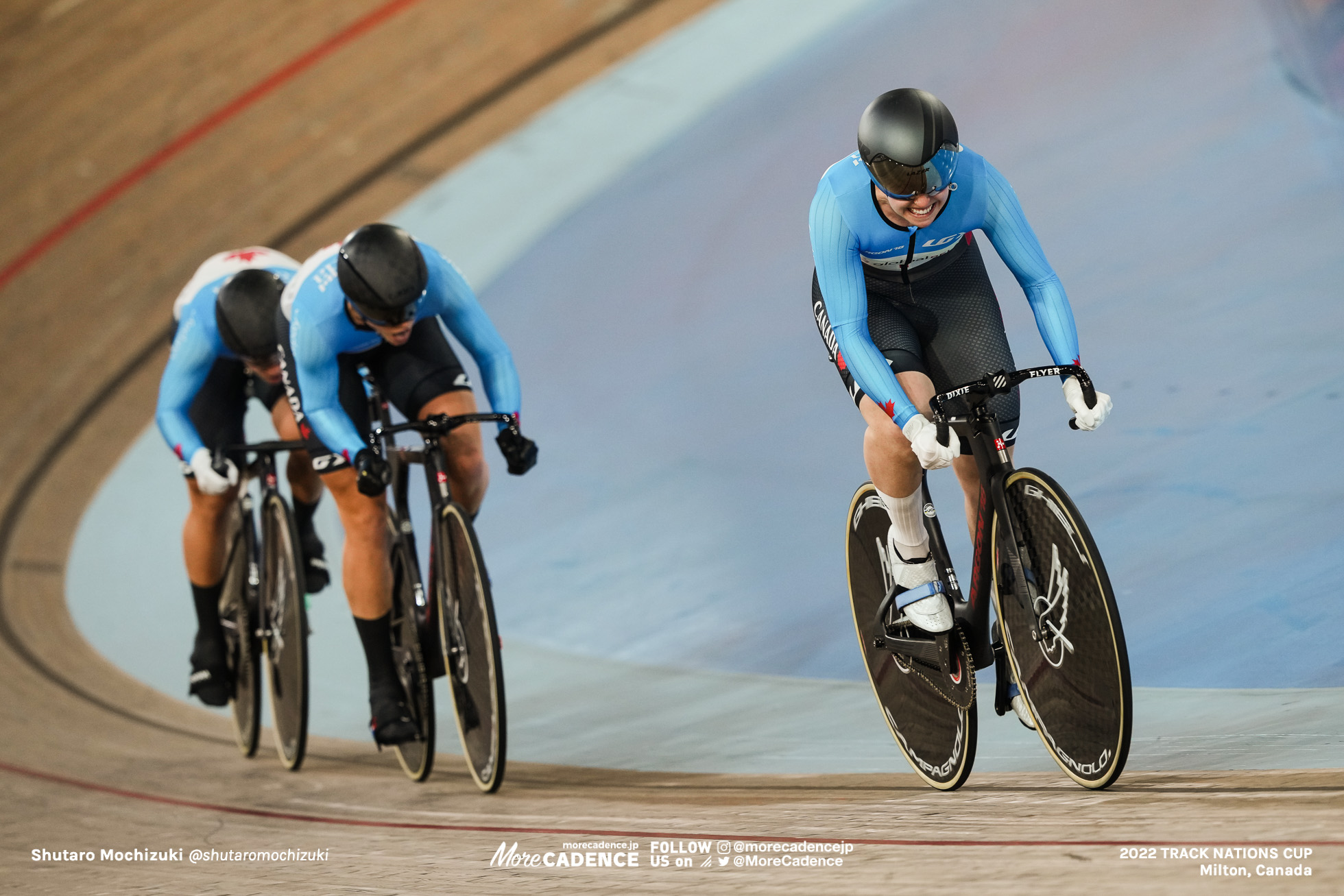 サラ・オルバン ORBAN Sarah, ケルシー・ミシェル MITCHELL Kelsey, ローリン・ジェネスト GENEST Lauriane, CAN - Canada, Qualifying, Women's Team Sprint, 2022 Track Nations Cup, Milton, Canada