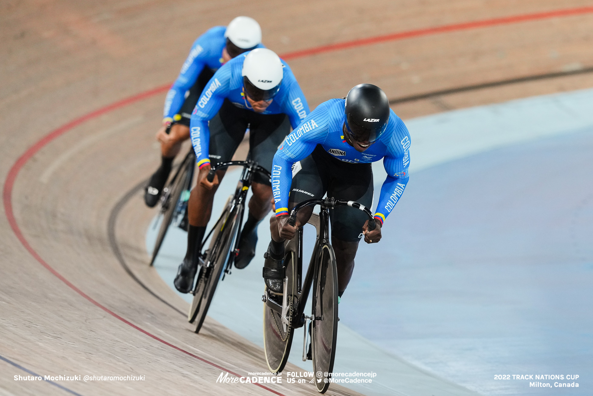 ルベン・ムリーリョ MURILLO MINOTA Ruben Dario, ケビン・キンテロ QUINTERO CHAVARRO Kevin Santiago, サンティアゴ・ラミレス モラレス RAMIREZ MORALES Santiago, COL - Colombia, Qualifying, Men's Team Sprint, 2022 Track Nations Cup, Milton, Canada