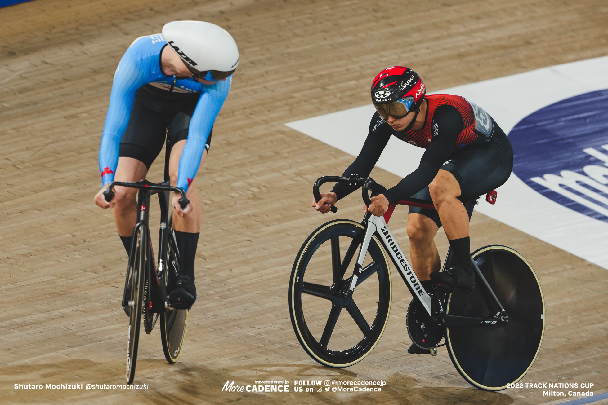 ニック・ワメス WAMMES Nick, CAN, 山﨑賢人 YAMASAKI Kento, RKD, 2nd round, Men's Sprint, 2022 Track Nations Cup, Milton, Canada