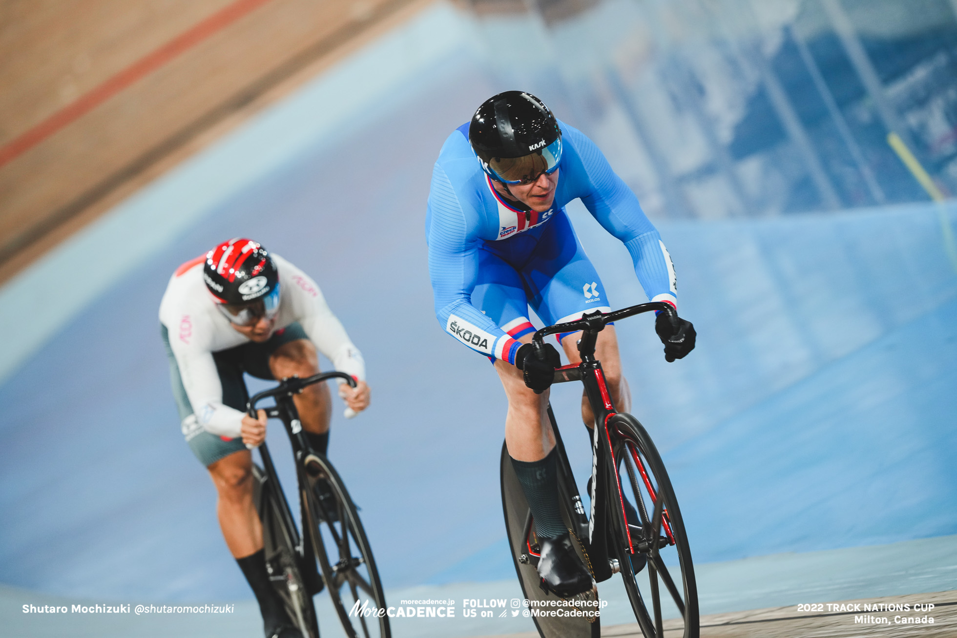 小原佑太 OBARA Yuta, JPN, トマシュ・バベク BABEK Tomaš , CZE, Repechage, Men's Keirin, 2022 Track Nations Cup, Milton, Canada