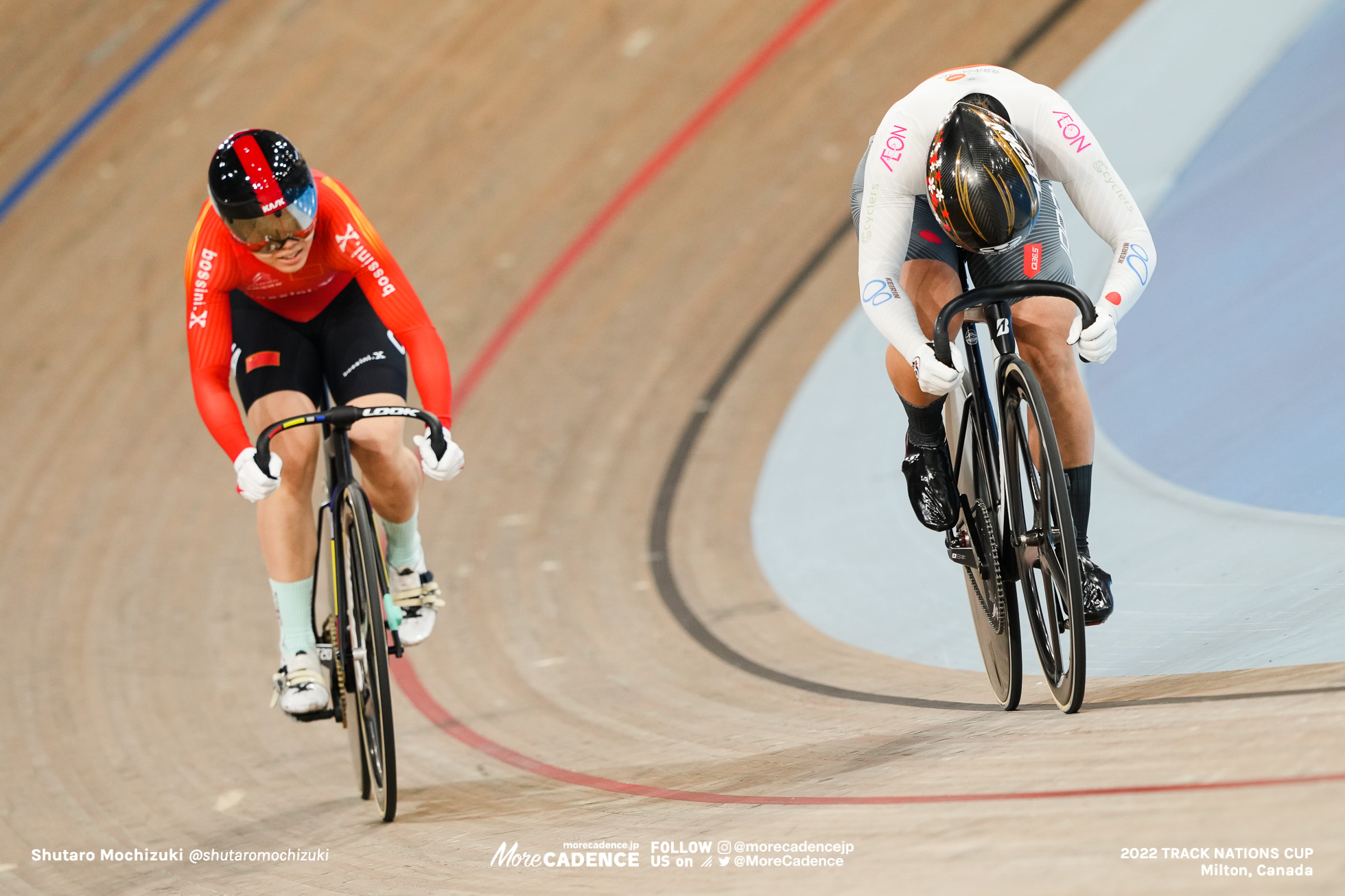 太田りゆ OHTA Riyu, JPN, 鲍珊菊 バオ・シャンジュー BAO Shanju, CHN, 1/8 Finals, Women's Sprint, 2022 Track Nations Cup, Milton, Canada