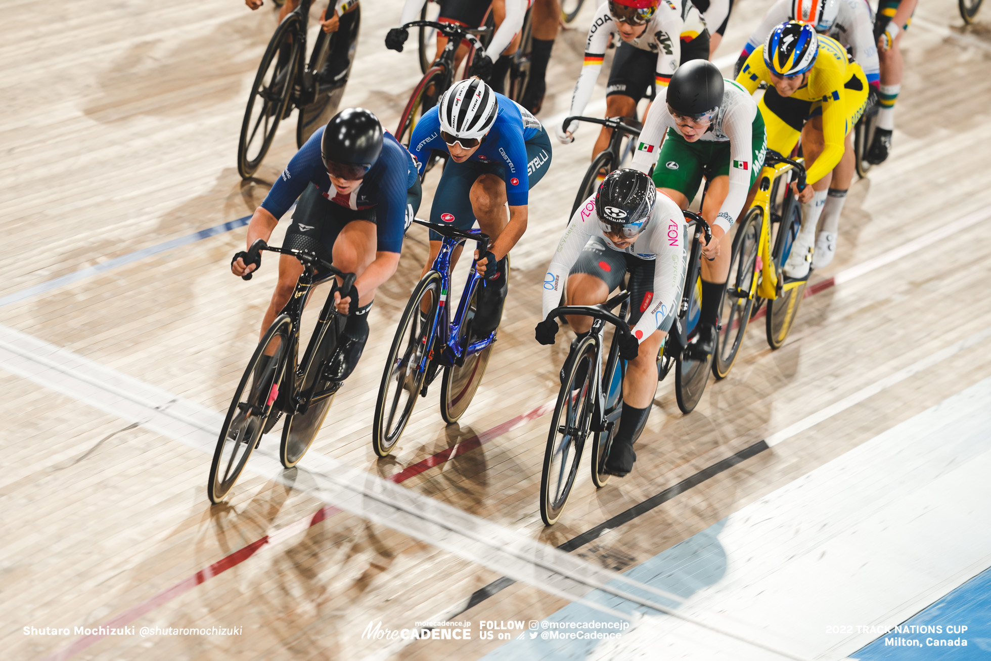 エリサ・バルサモ BALSAMO Elisa, ITA, ジェニファー・バレンテ VALENTE Jennifer, USA, 梶原悠未 KAJIHARA Yumi, JPN, Scratch, Women's Omnium, 2022 Track Nations Cup, Milton, Canada