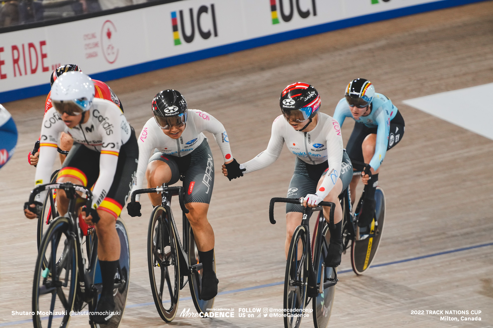 梶原悠未 KAJIHARA Yumi, 内野艶和 UCHINO Tsuyaka, JPN - Japan, Women's Madison, 2022 Track Nations Cup, Milton, Canada