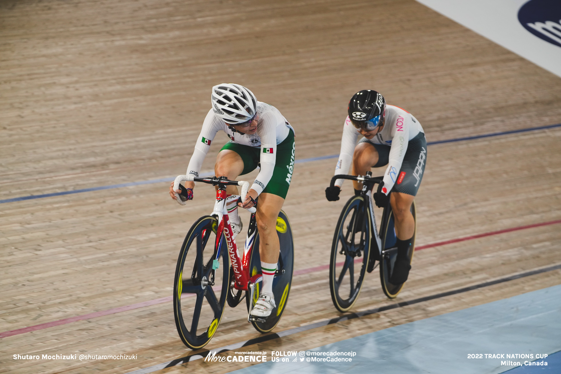 ヤレリ・アセヴェド メンドーサ ACEVEDO MENDOZA Yareli, MEX - Mexico, 梶原悠未 KAJIHARA Yumi, JPN - Japan, Women's Madison, 2022 Track Nations Cup, Milton, Canada