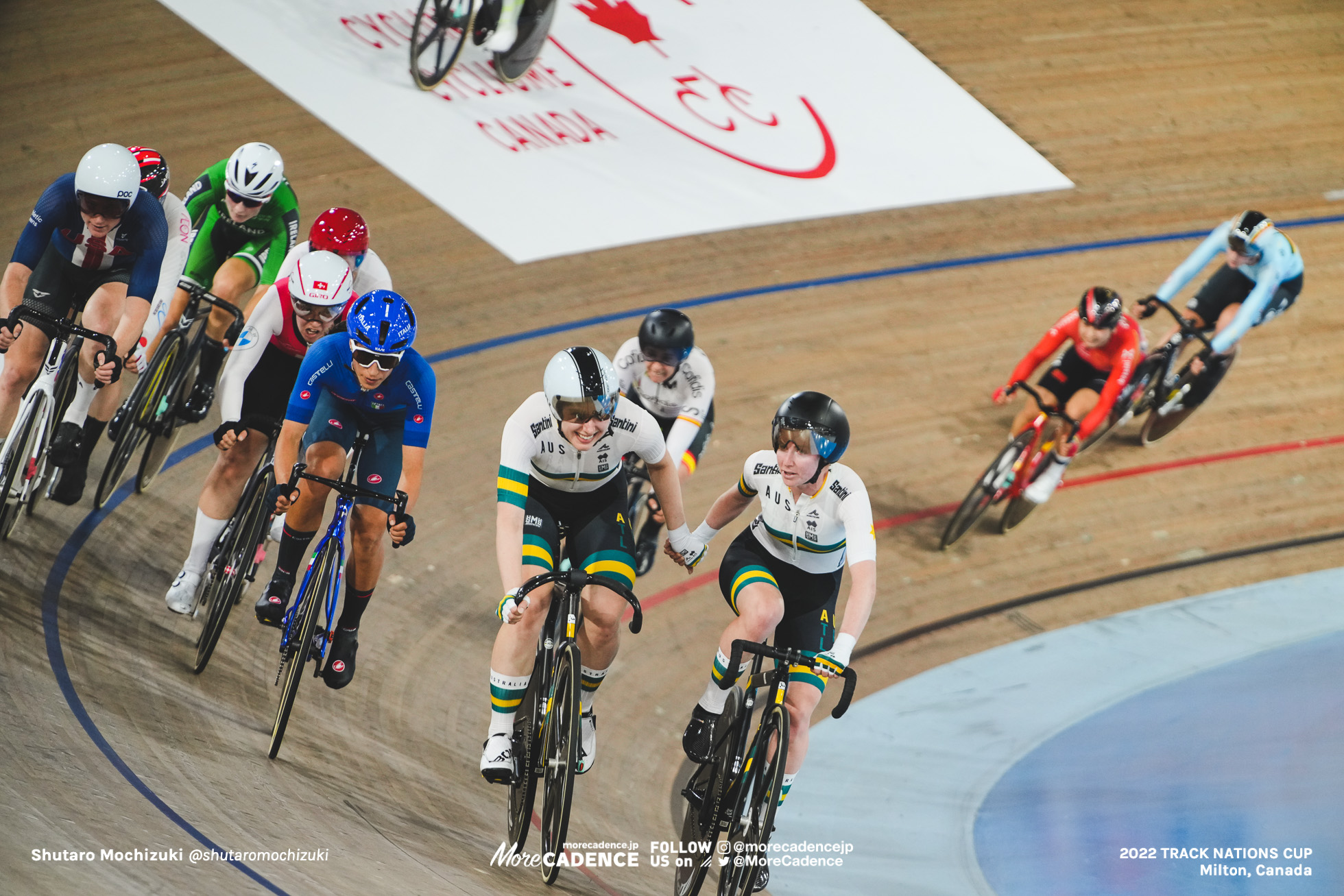 アレクサンドラ・マンリー MANLY Alexandra, クロエ・モーラン MORAN Chloe, AUS - Australia, Women's Madison, 2022 Track Nations Cup, Milton, Canada