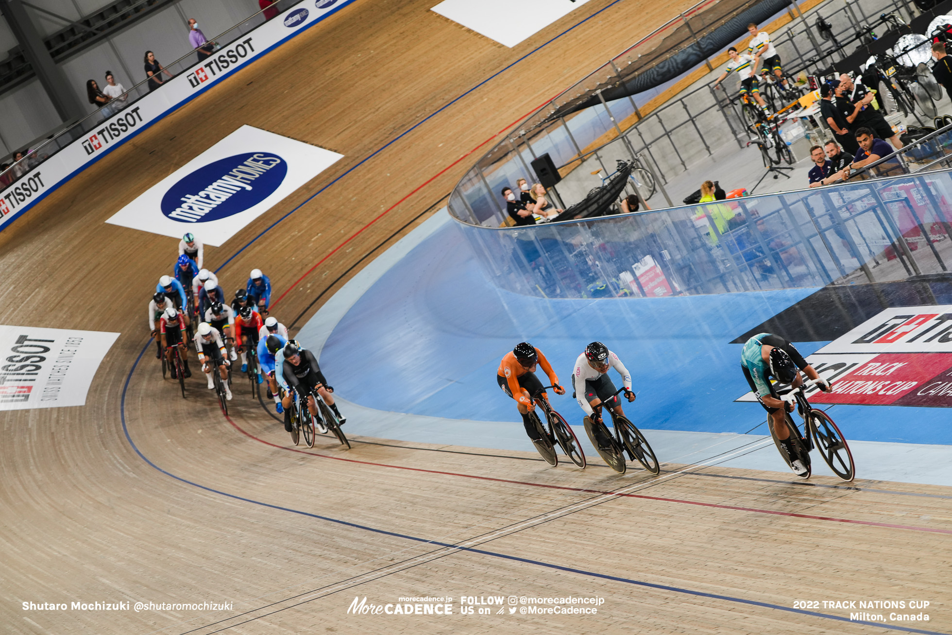 窪木一茂 KUBOKI Kazushige, JPN, ヴィンセント・ホペザック HOPPEZAK Vincent, BCC, Men's Scratch, 2022 Track Nations Cup, Milton, Canada