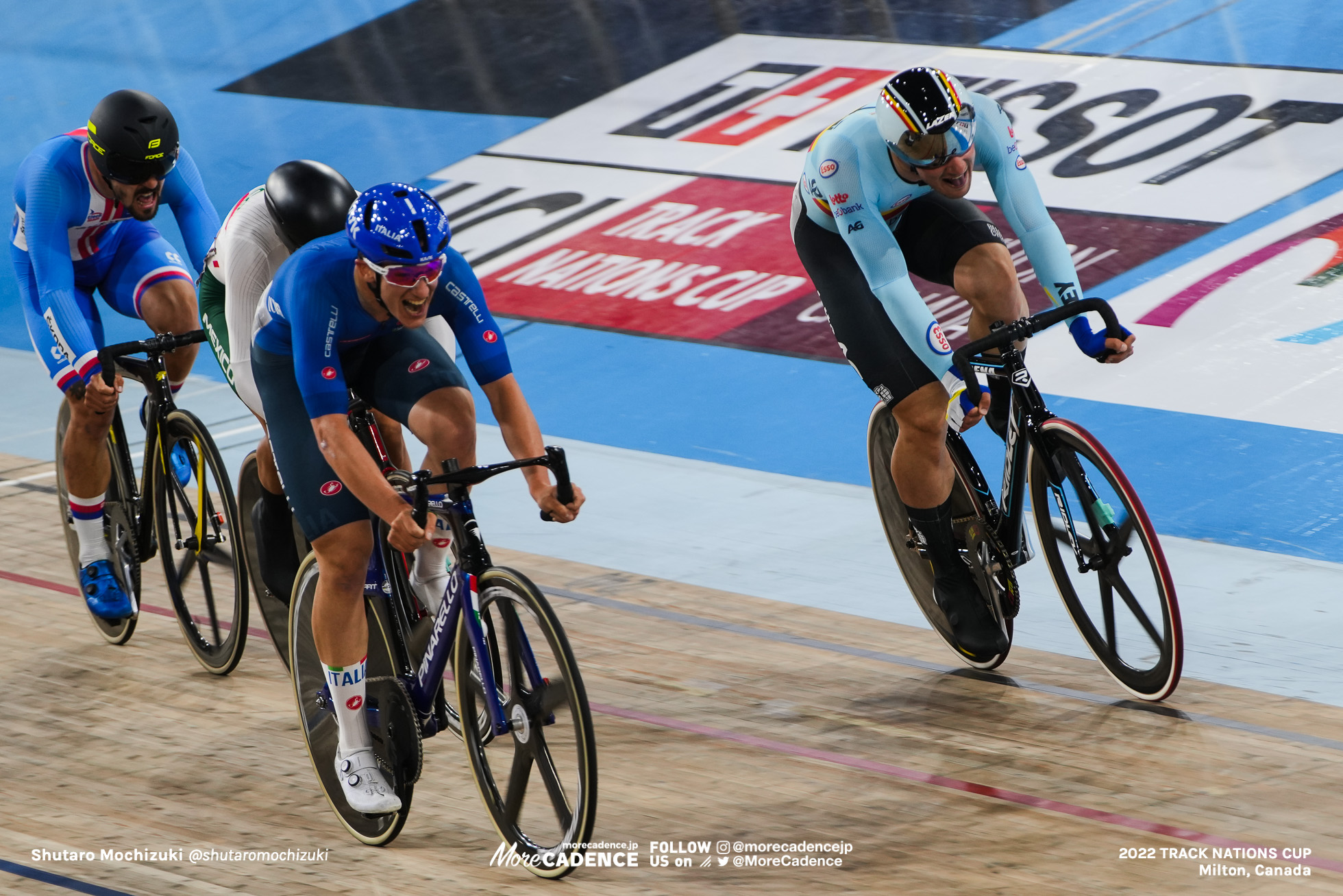 ツーア・デンス DENS Tuur, BEL, マッティア・ビナッツィ PINAZZI Mattia, ITA, Men's Scratch, 2022 Track Nations Cup, Milton, Canada