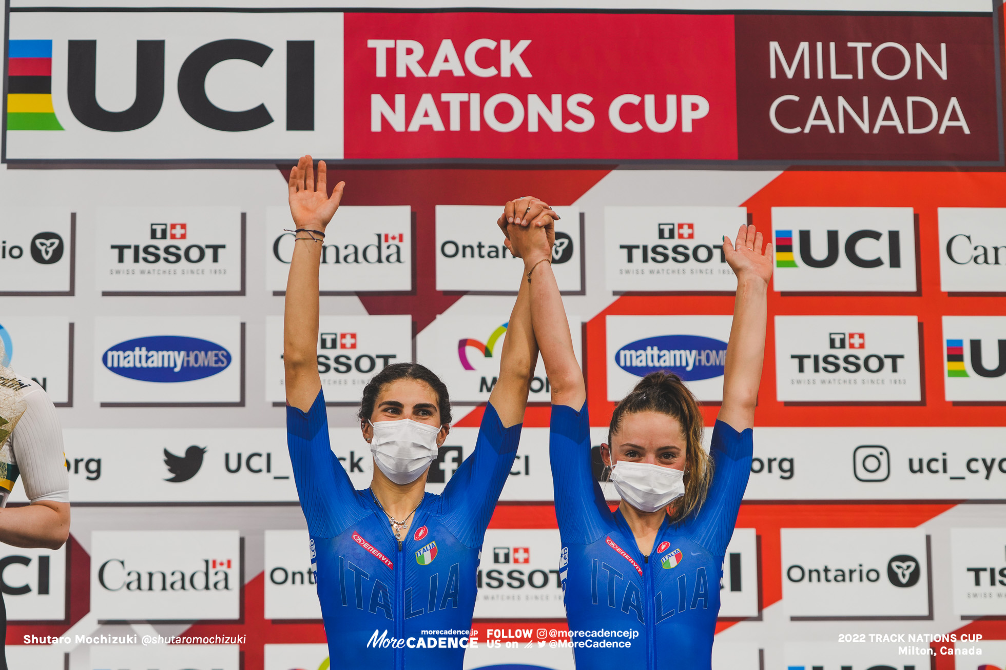 エリサ・バルサモ BALSAMO Elisa, キアラ・コンソーニ CONSONNI Chiara, ITA - Italy, Women's Madison, 2022 Track Nations Cup, Milton, Canada