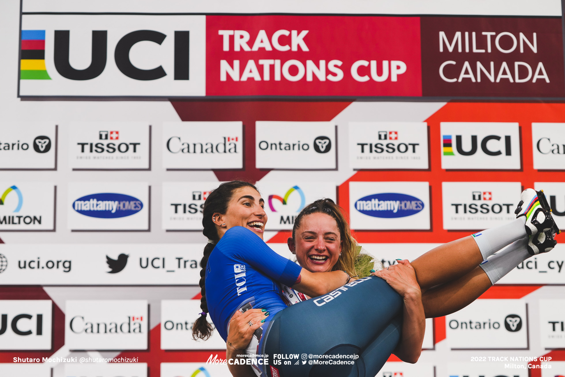 エリサ・バルサモ BALSAMO Elisa, キアラ・コンソーニ CONSONNI Chiara, ITA - Italy, Women's Madison, 2022 Track Nations Cup, Milton, Canada