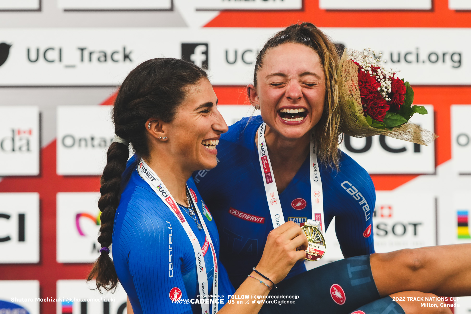 エリサ・バルサモ BALSAMO Elisa, キアラ・コンソーニ CONSONNI Chiara, ITA - Italy, Women's Madison, 2022 Track Nations Cup, Milton, Canada